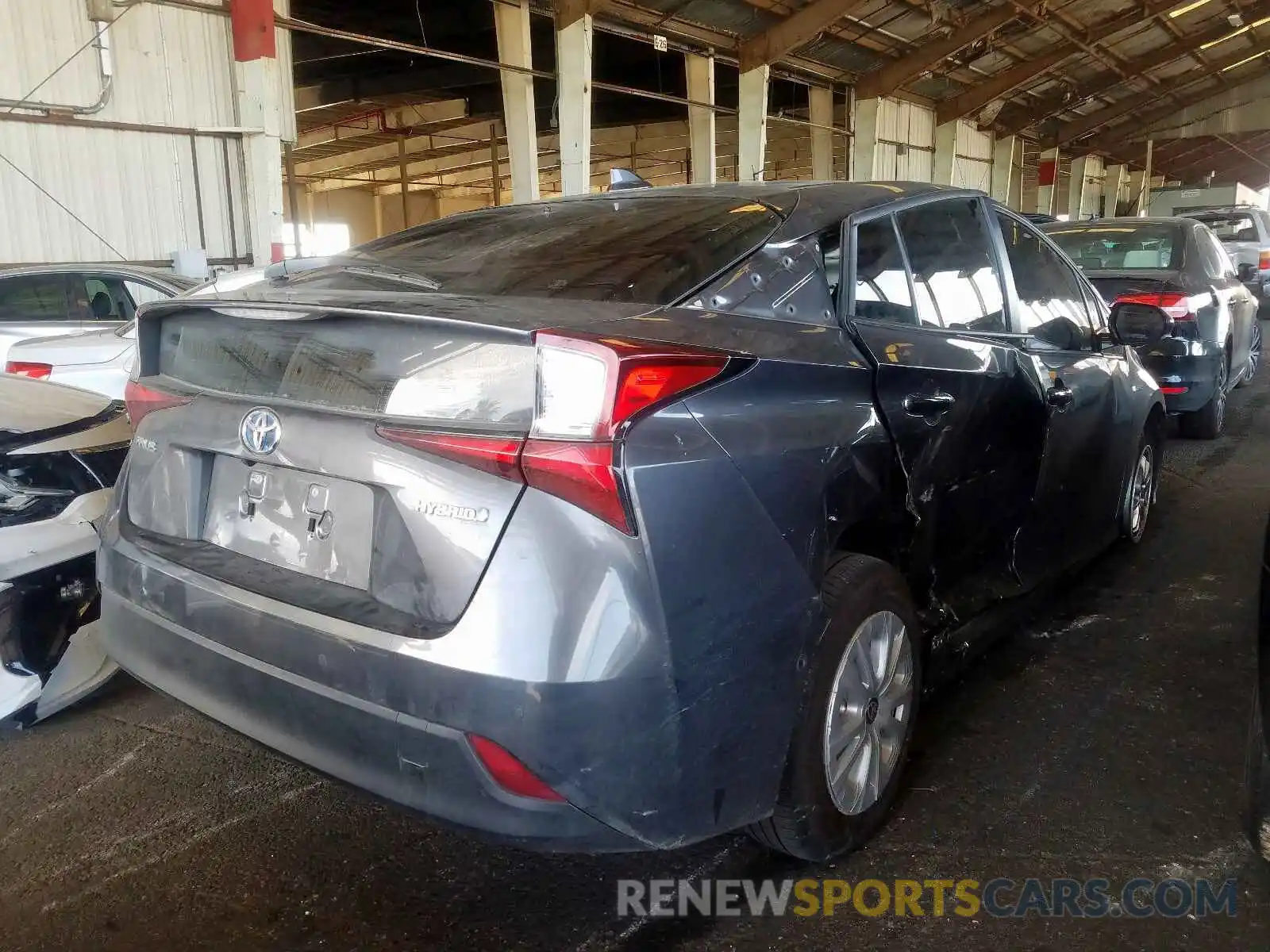 4 Photograph of a damaged car JTDKARFUXK3088285 TOYOTA PRIUS 2019