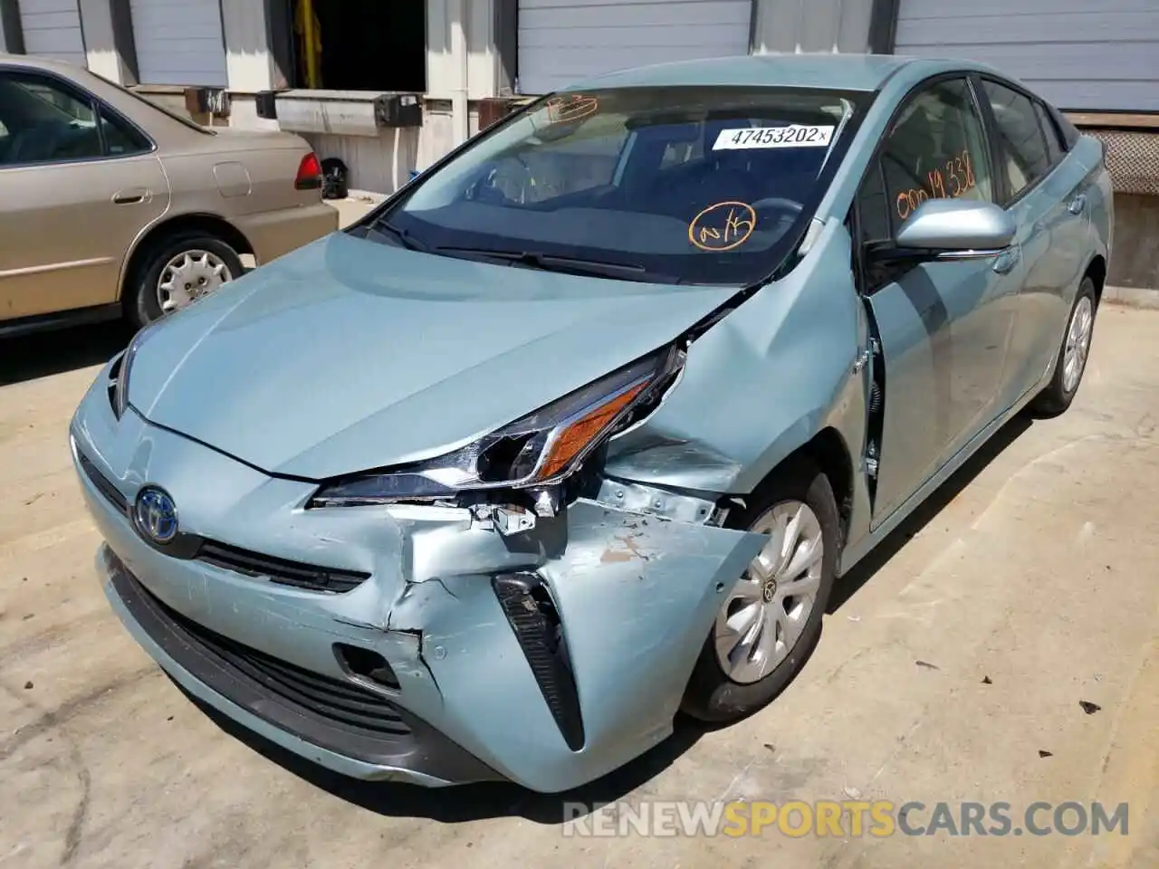 2 Photograph of a damaged car JTDKARFUXK3090960 TOYOTA PRIUS 2019