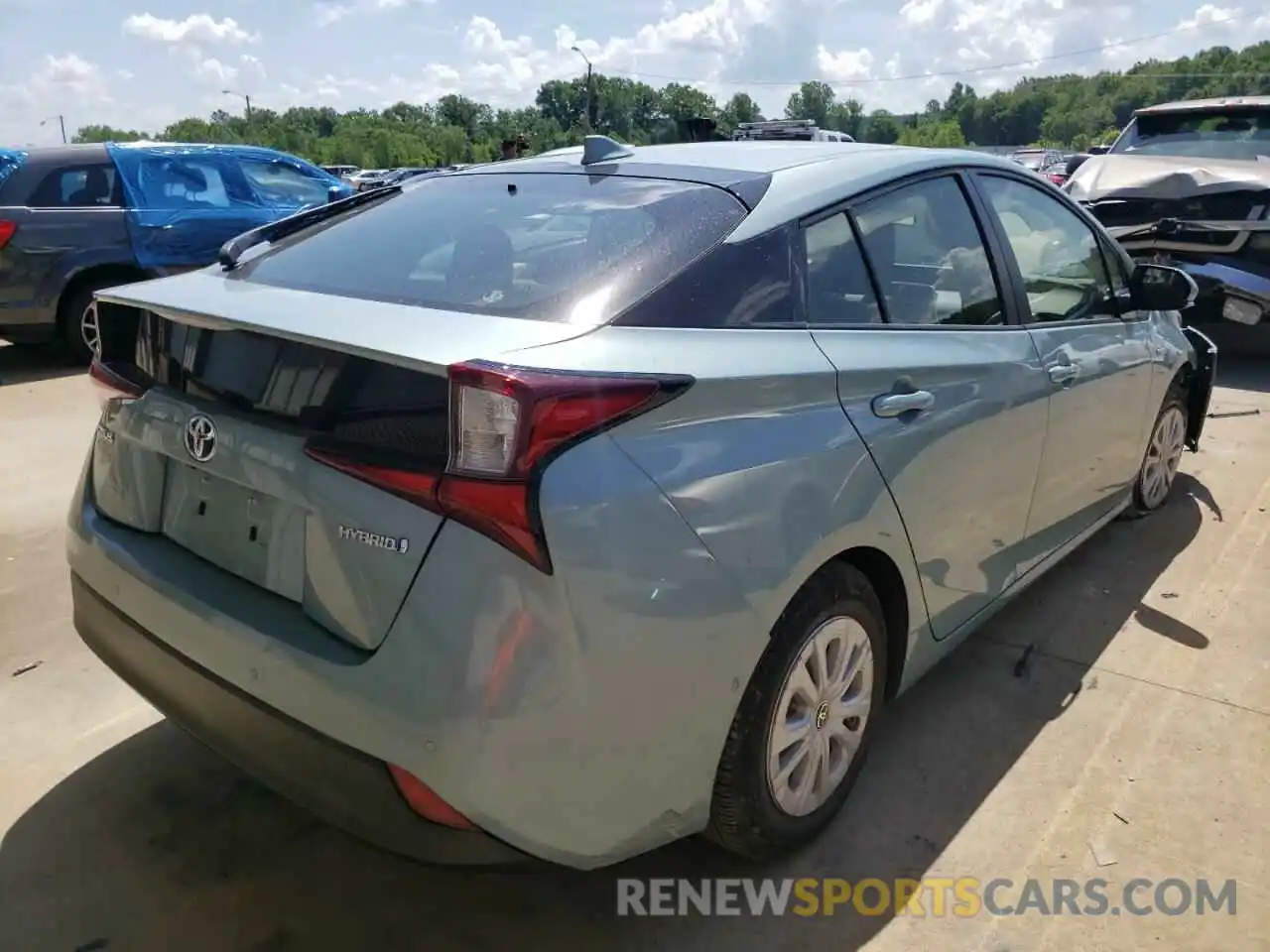 4 Photograph of a damaged car JTDKARFUXK3090960 TOYOTA PRIUS 2019