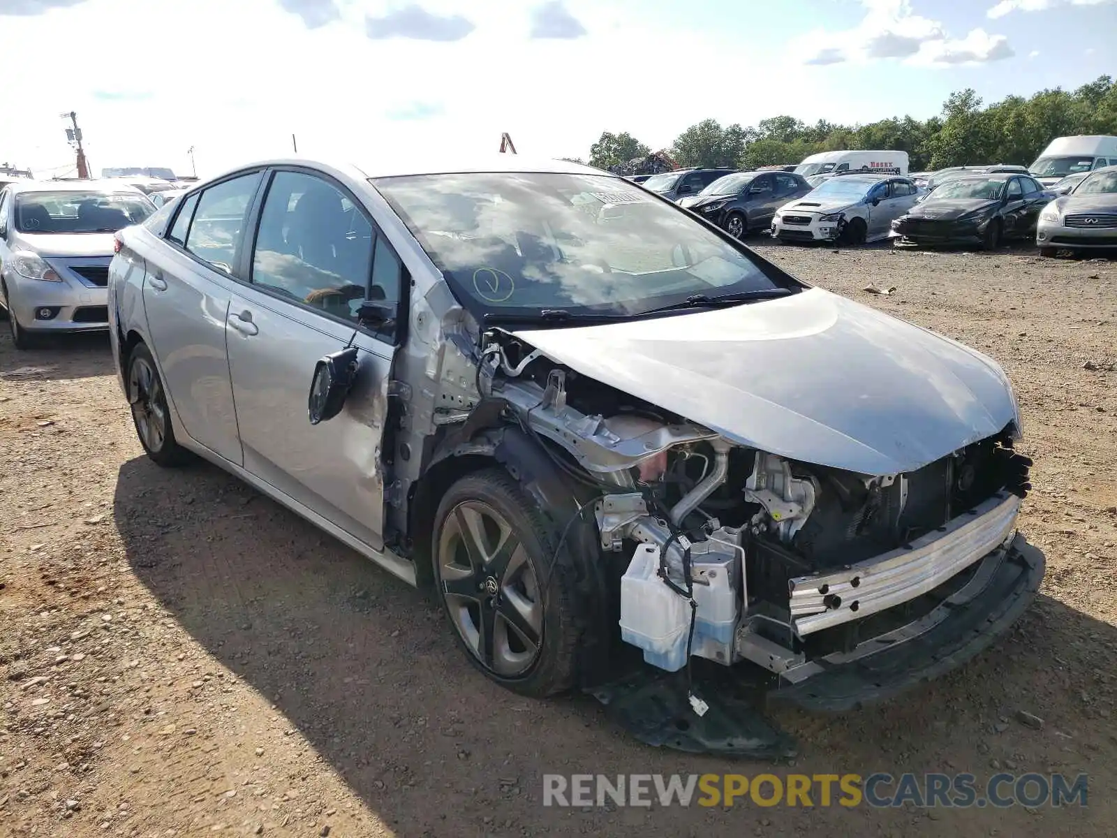 1 Photograph of a damaged car JTDKARFUXK3091123 TOYOTA PRIUS 2019