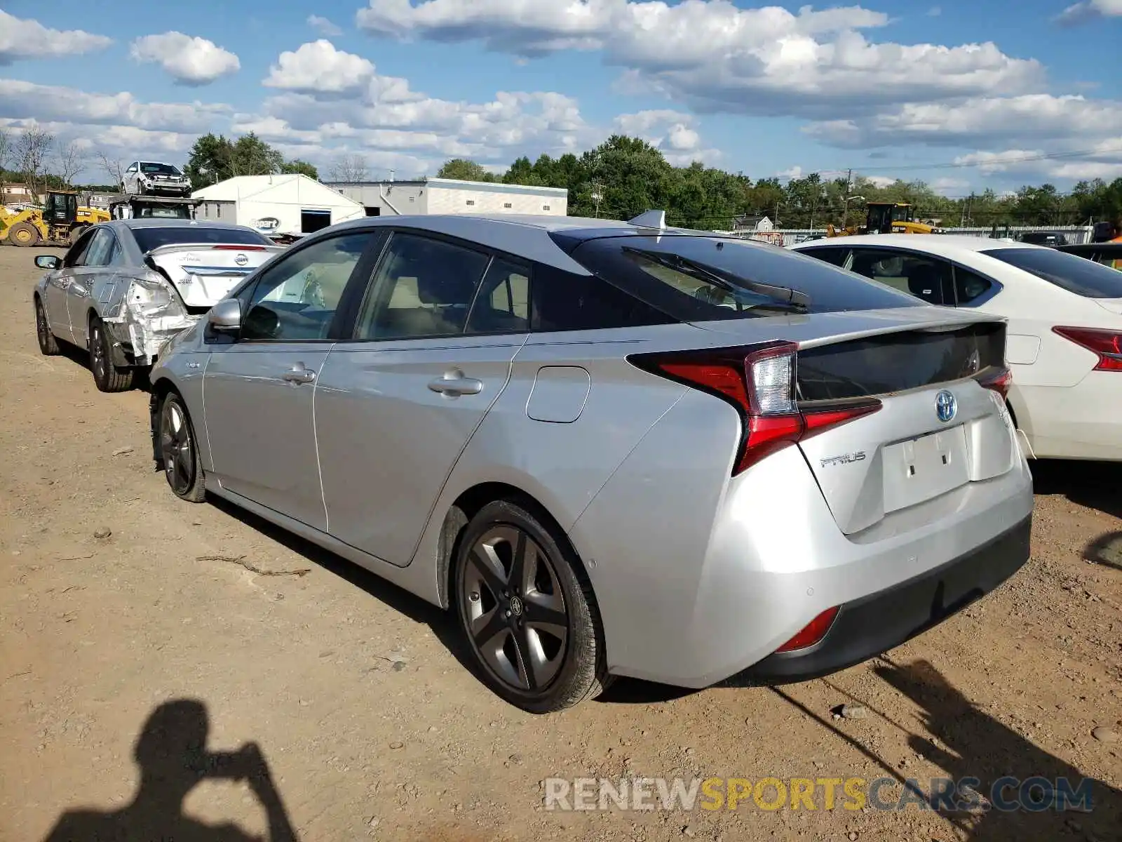 3 Photograph of a damaged car JTDKARFUXK3091123 TOYOTA PRIUS 2019