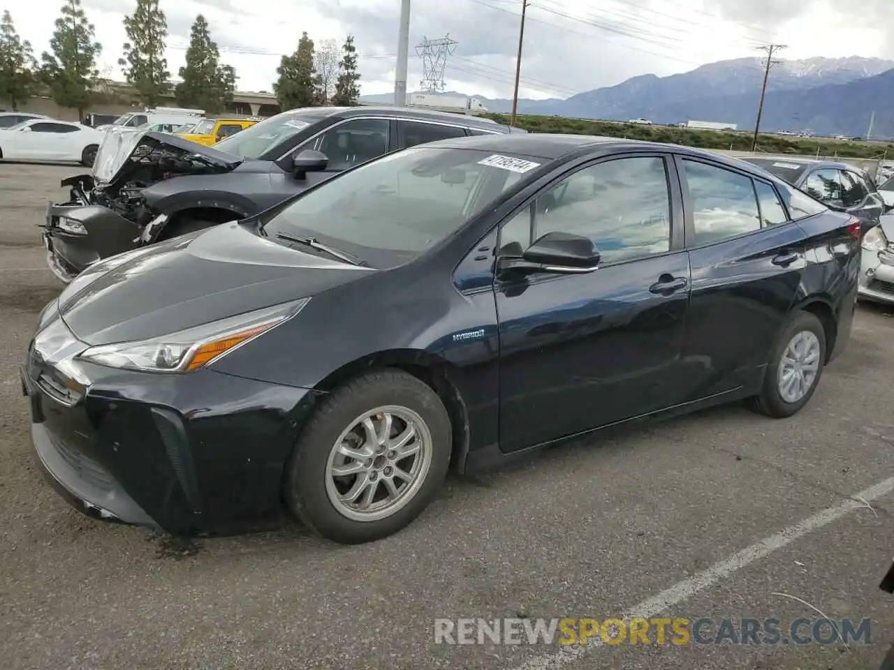 1 Photograph of a damaged car JTDKARFUXK3093051 TOYOTA PRIUS 2019