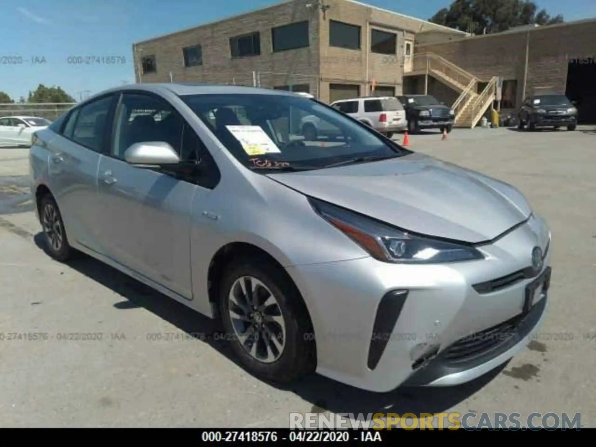 1 Photograph of a damaged car JTDKARFUXK3093339 TOYOTA PRIUS 2019