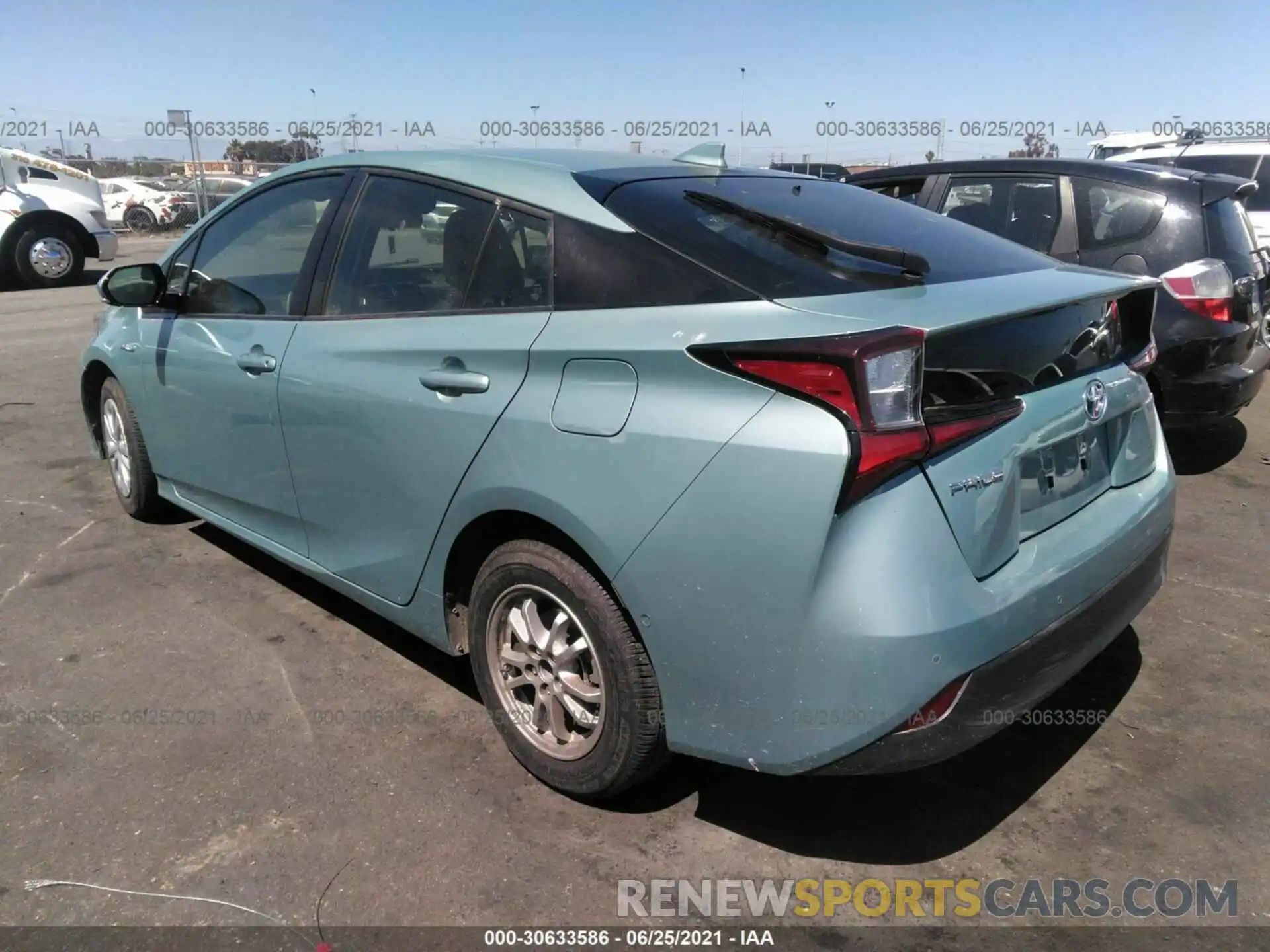 3 Photograph of a damaged car JTDKARFUXK3093972 TOYOTA PRIUS 2019