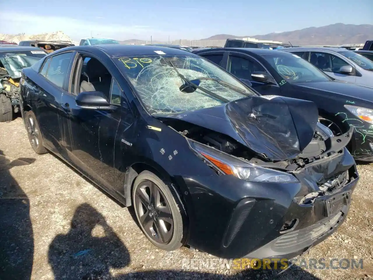 1 Photograph of a damaged car JTDKARFUXK3094040 TOYOTA PRIUS 2019