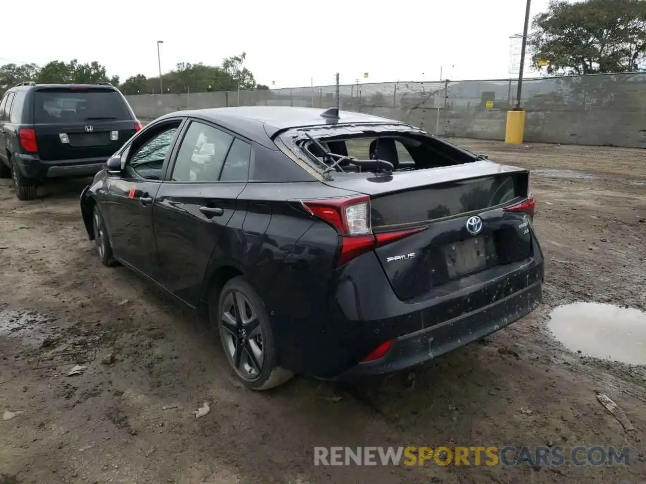 3 Photograph of a damaged car JTDKARFUXK3094040 TOYOTA PRIUS 2019