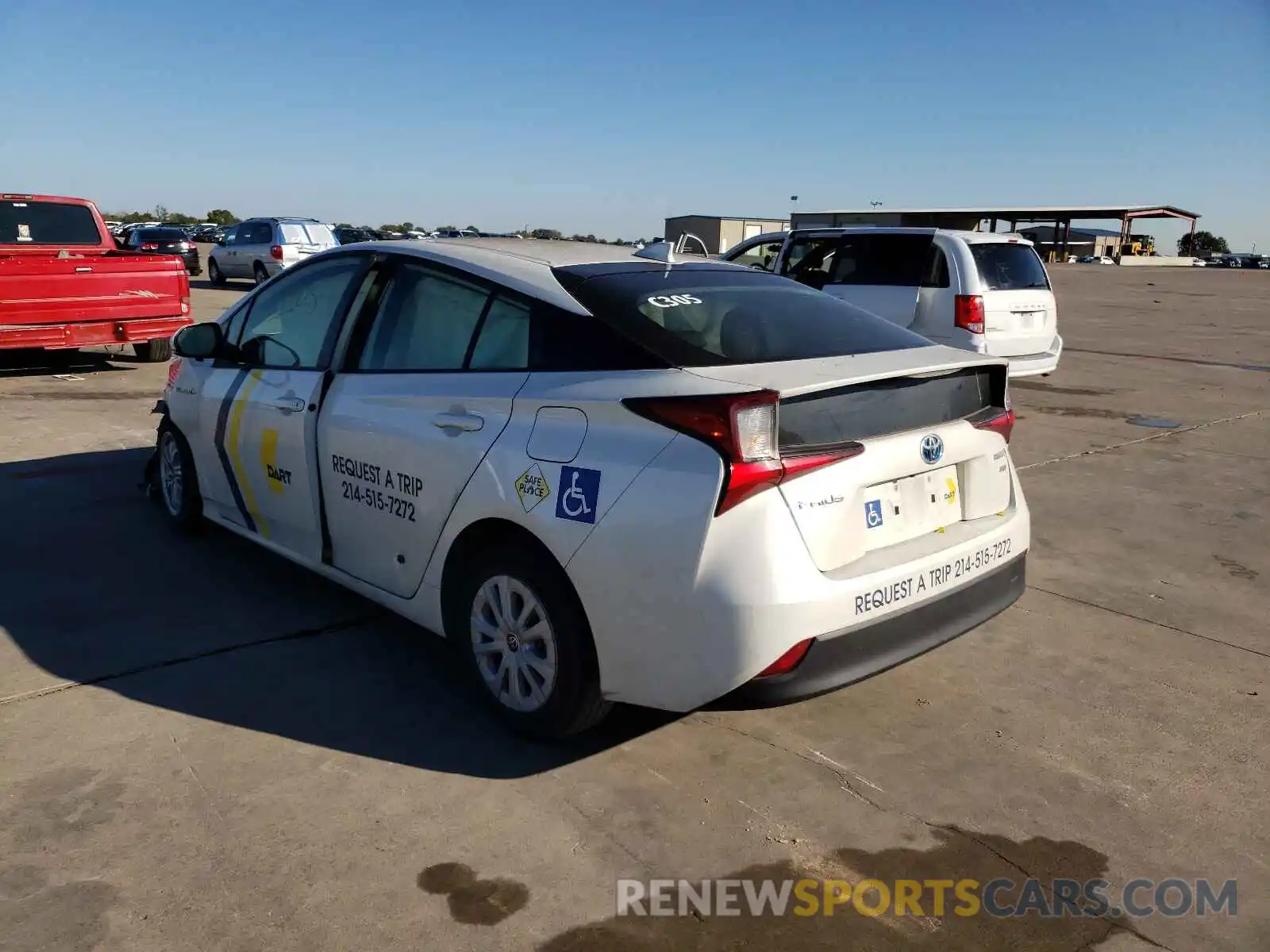 3 Photograph of a damaged car JTDKARFUXK3094118 TOYOTA PRIUS 2019