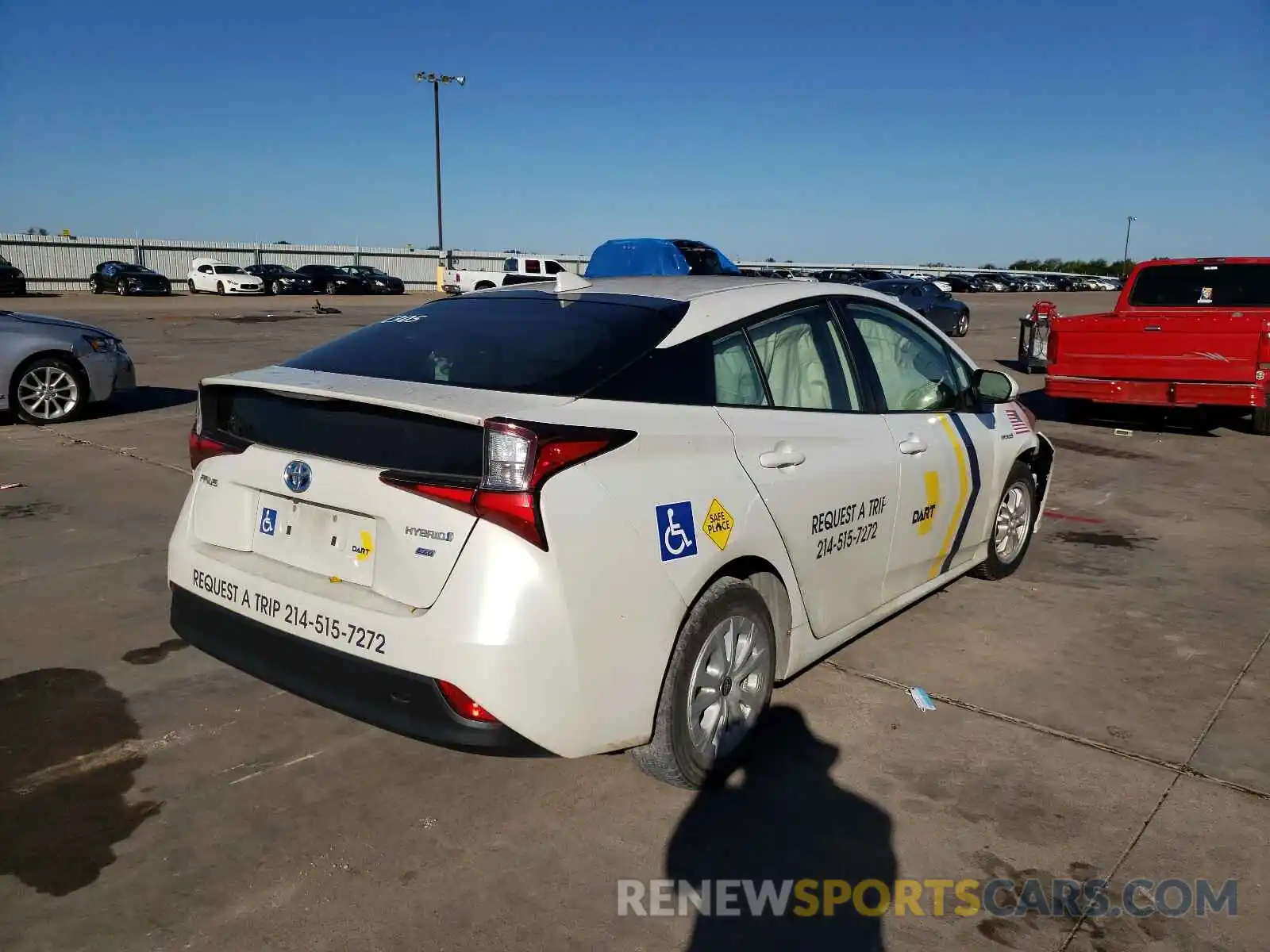 4 Photograph of a damaged car JTDKARFUXK3094118 TOYOTA PRIUS 2019