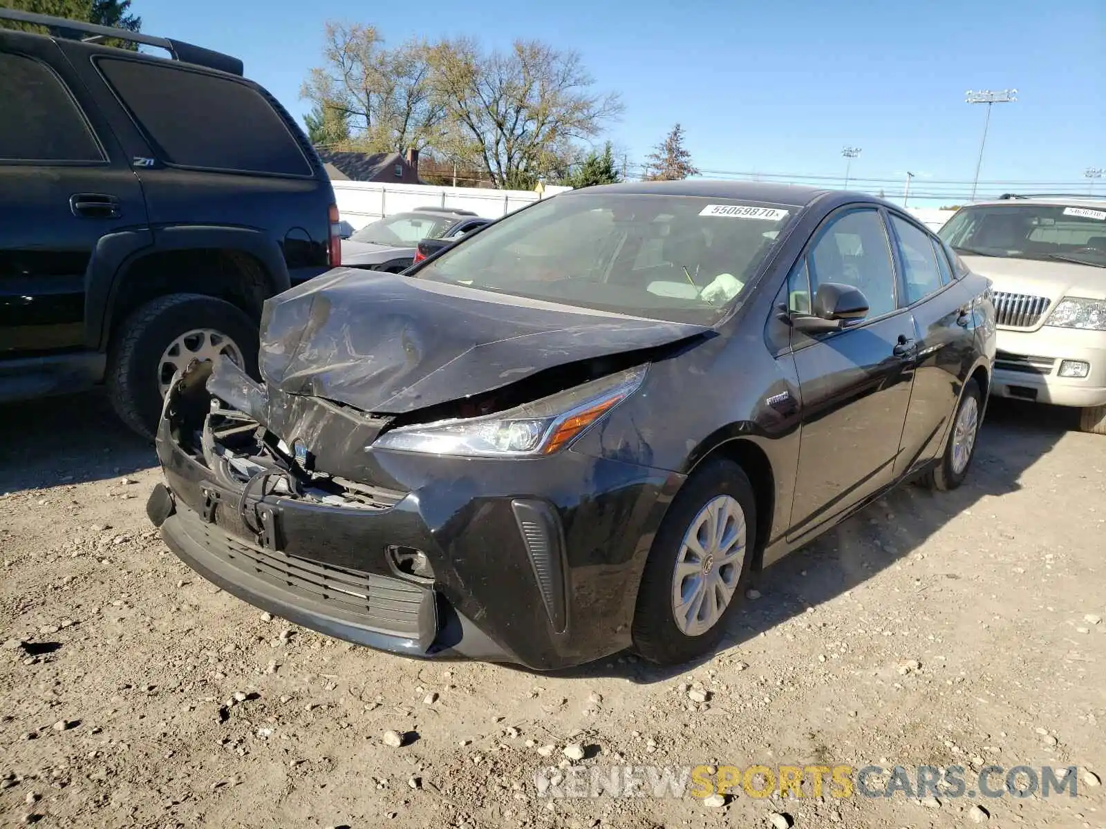 2 Photograph of a damaged car JTDKARFUXK3094250 TOYOTA PRIUS 2019