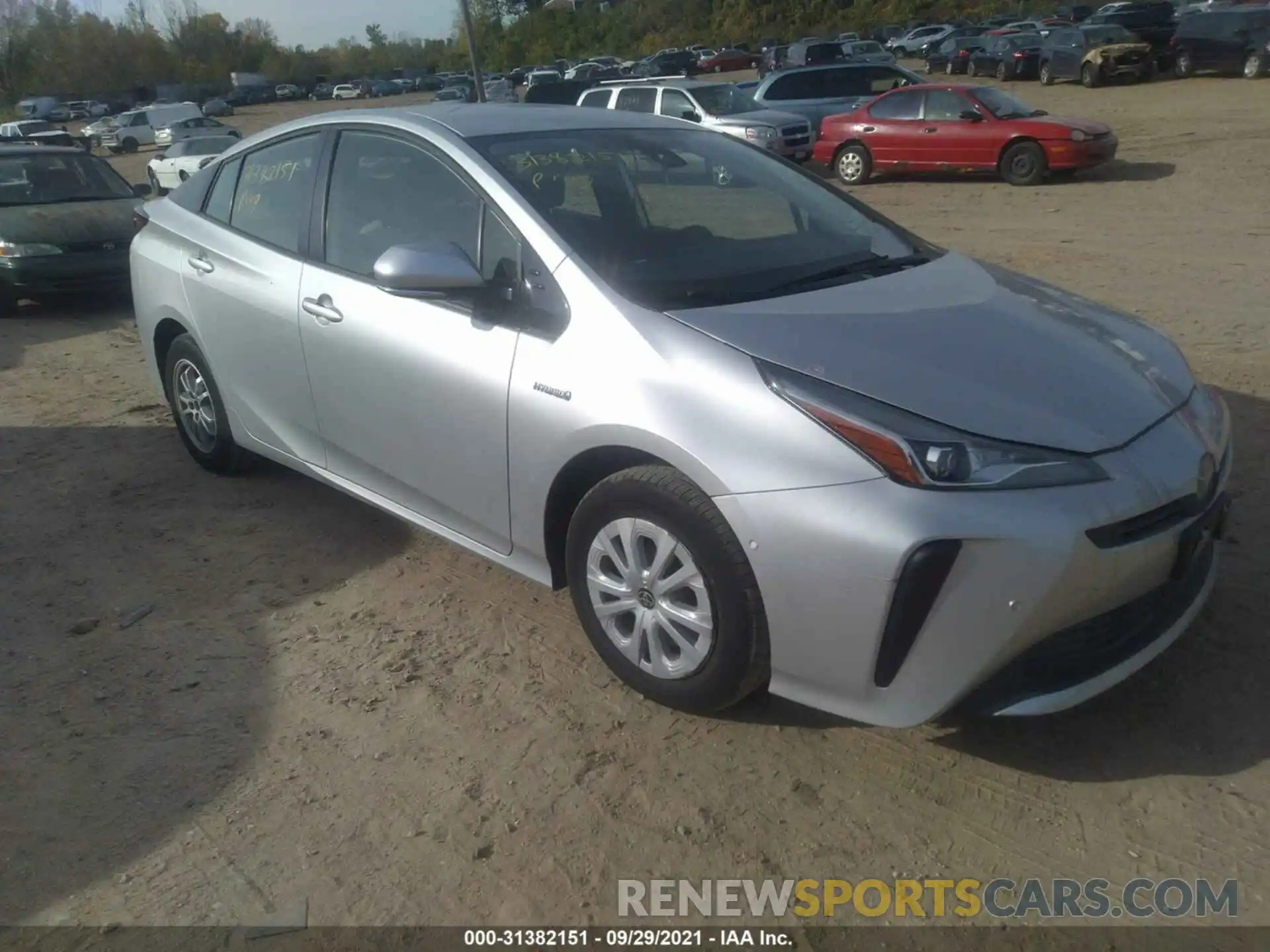 1 Photograph of a damaged car JTDKARFUXK3094460 TOYOTA PRIUS 2019