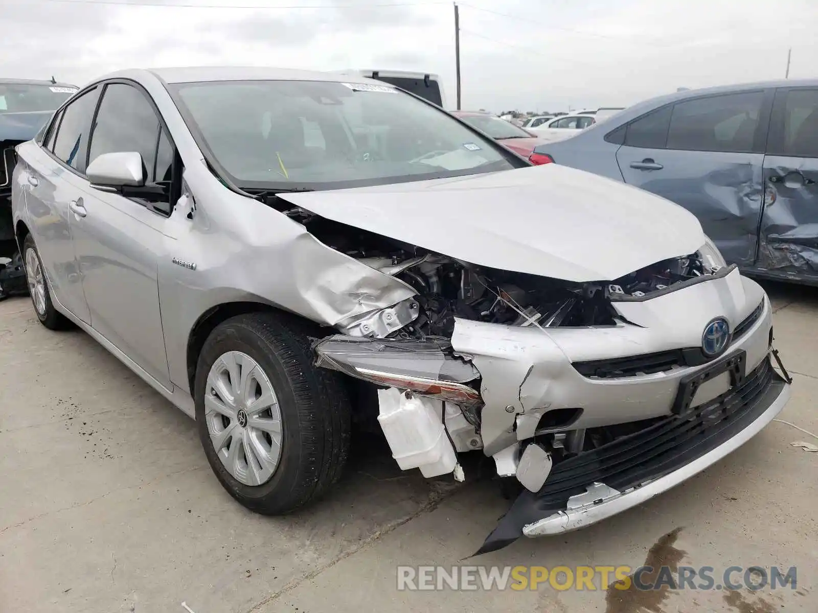 1 Photograph of a damaged car JTDKARFUXK3094653 TOYOTA PRIUS 2019