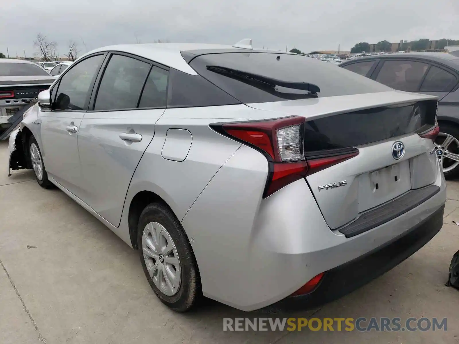 3 Фотография поврежденного автомобиля JTDKARFUXK3094653 TOYOTA PRIUS 2019