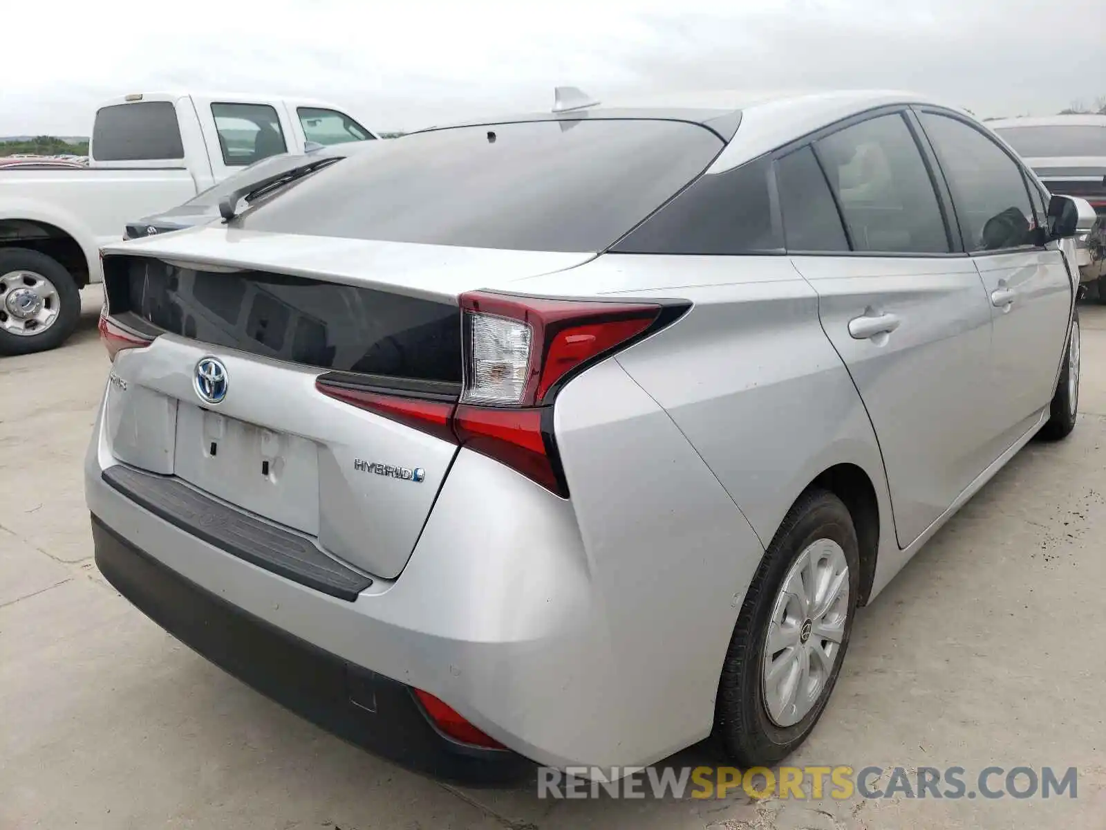 4 Photograph of a damaged car JTDKARFUXK3094653 TOYOTA PRIUS 2019