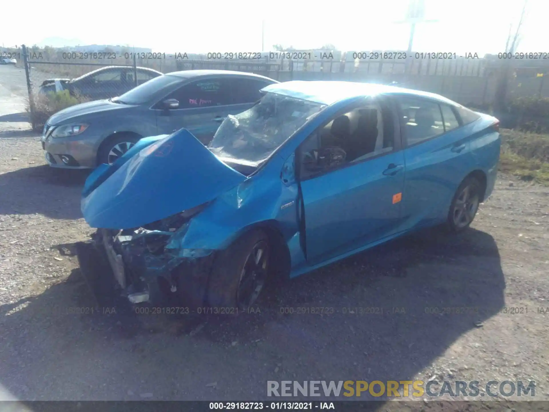 2 Photograph of a damaged car JTDKARFUXK3094796 TOYOTA PRIUS 2019