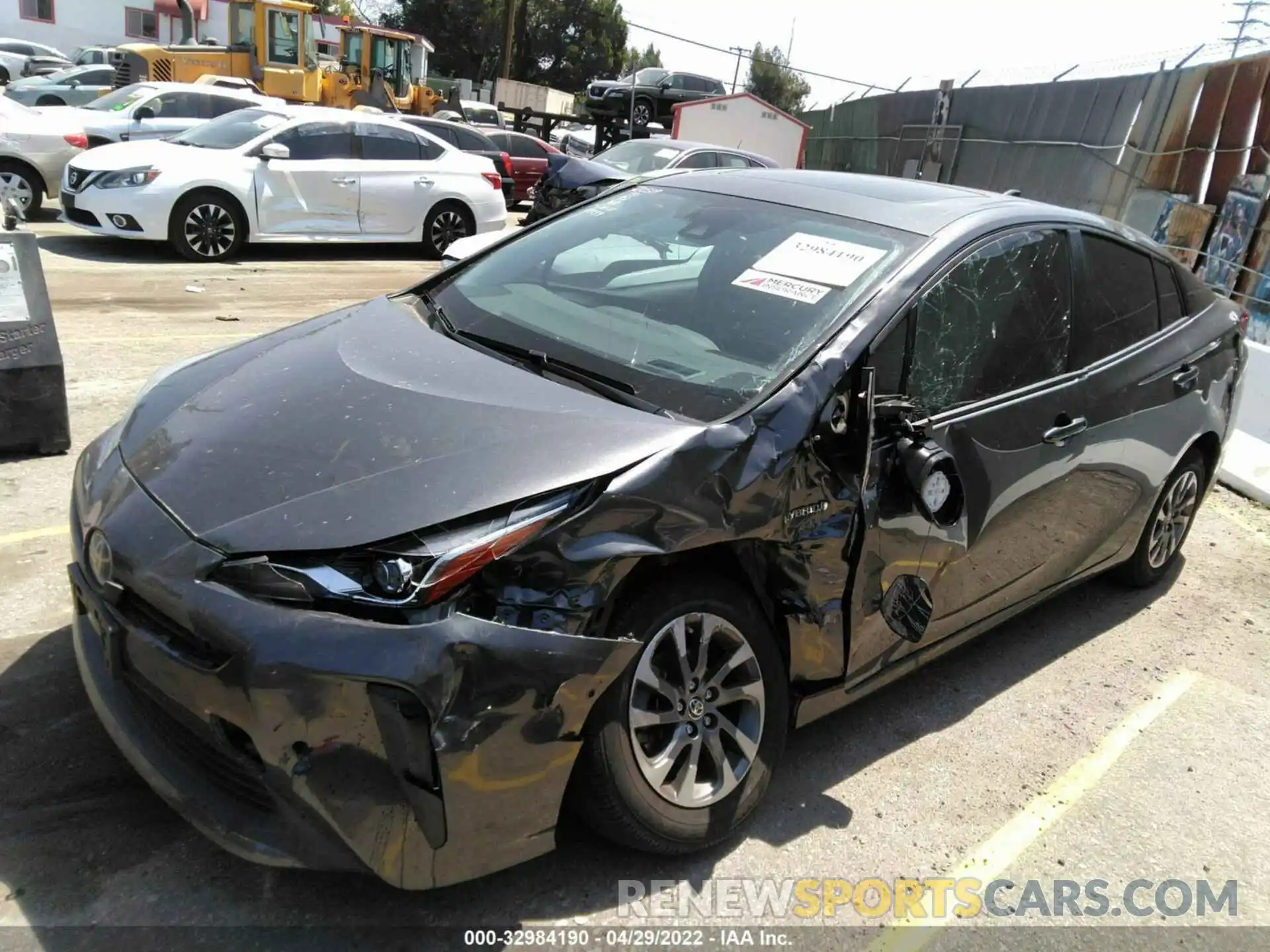 2 Photograph of a damaged car JTDKARFUXK3095611 TOYOTA PRIUS 2019