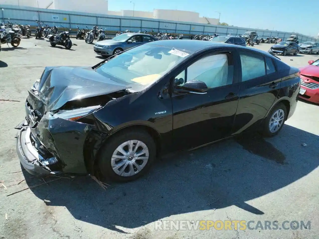 2 Photograph of a damaged car JTDKARFUXK3096144 TOYOTA PRIUS 2019