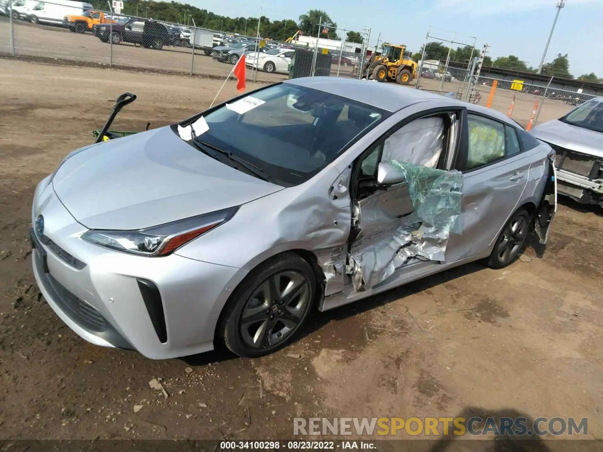 2 Photograph of a damaged car JTDKARFUXK3096743 TOYOTA PRIUS 2019