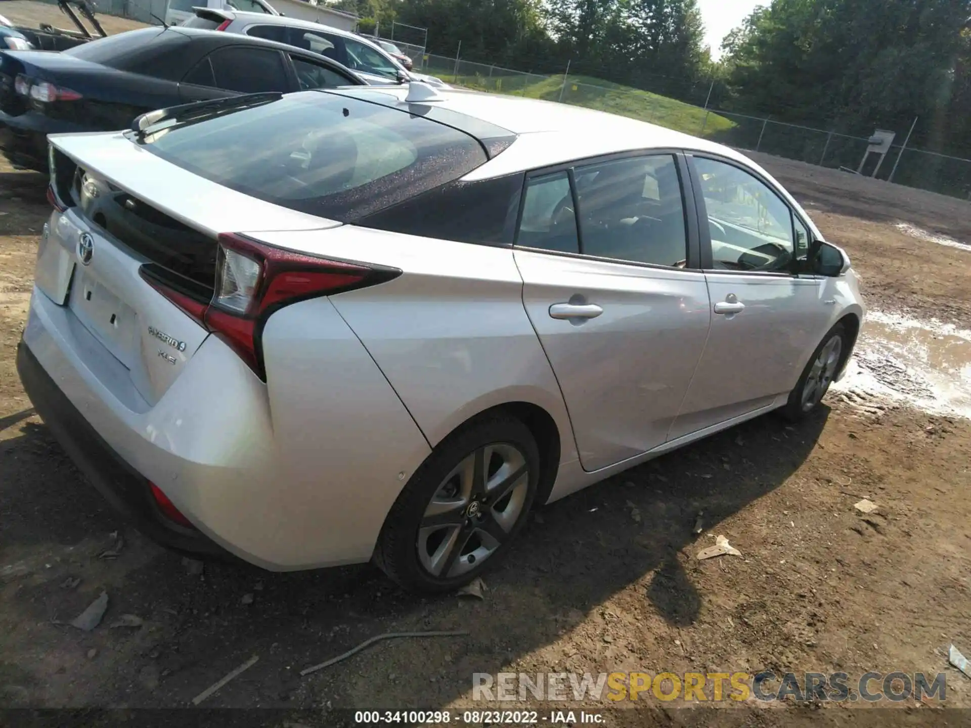 4 Photograph of a damaged car JTDKARFUXK3096743 TOYOTA PRIUS 2019