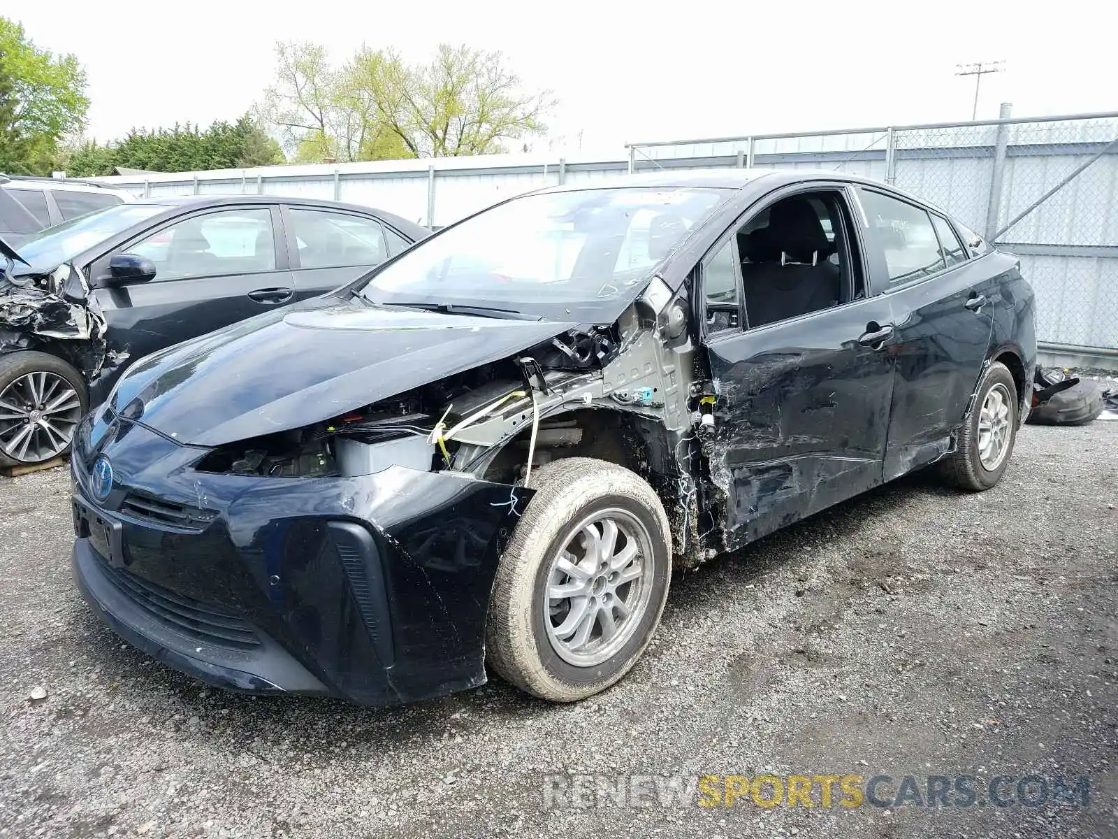 2 Photograph of a damaged car JTDKARFUXK3096905 TOYOTA PRIUS 2019