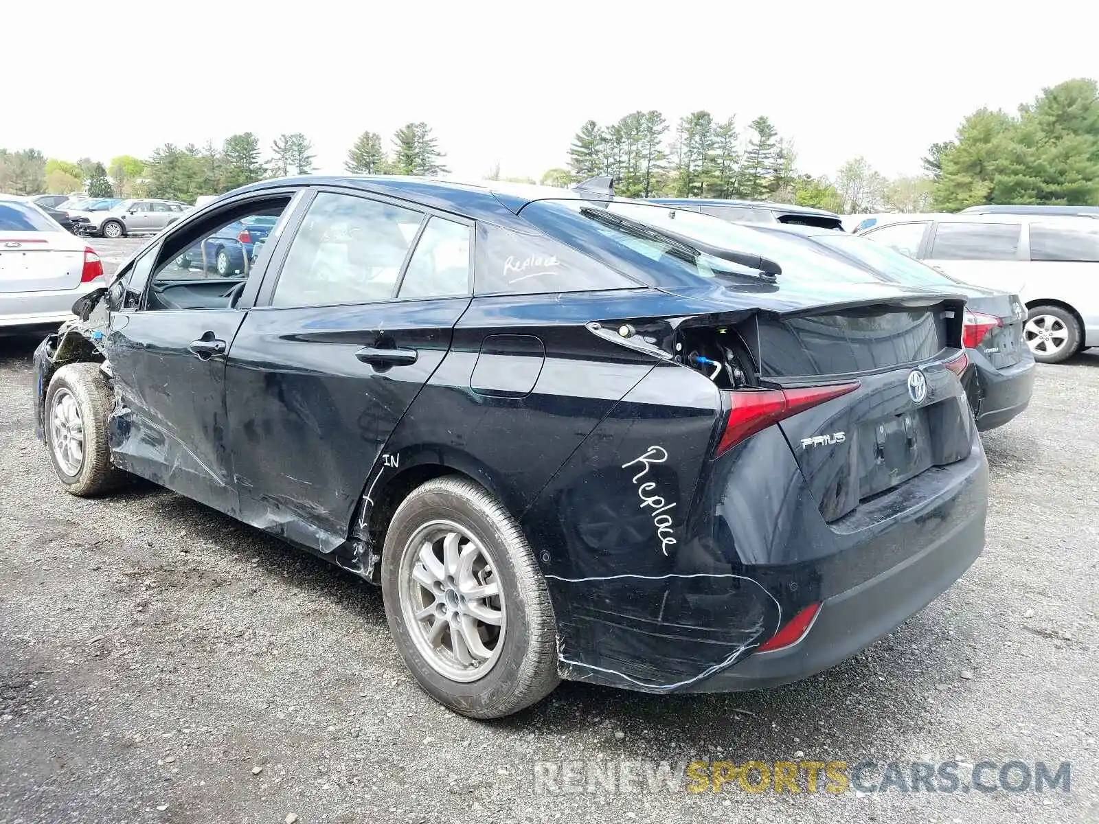 3 Photograph of a damaged car JTDKARFUXK3096905 TOYOTA PRIUS 2019