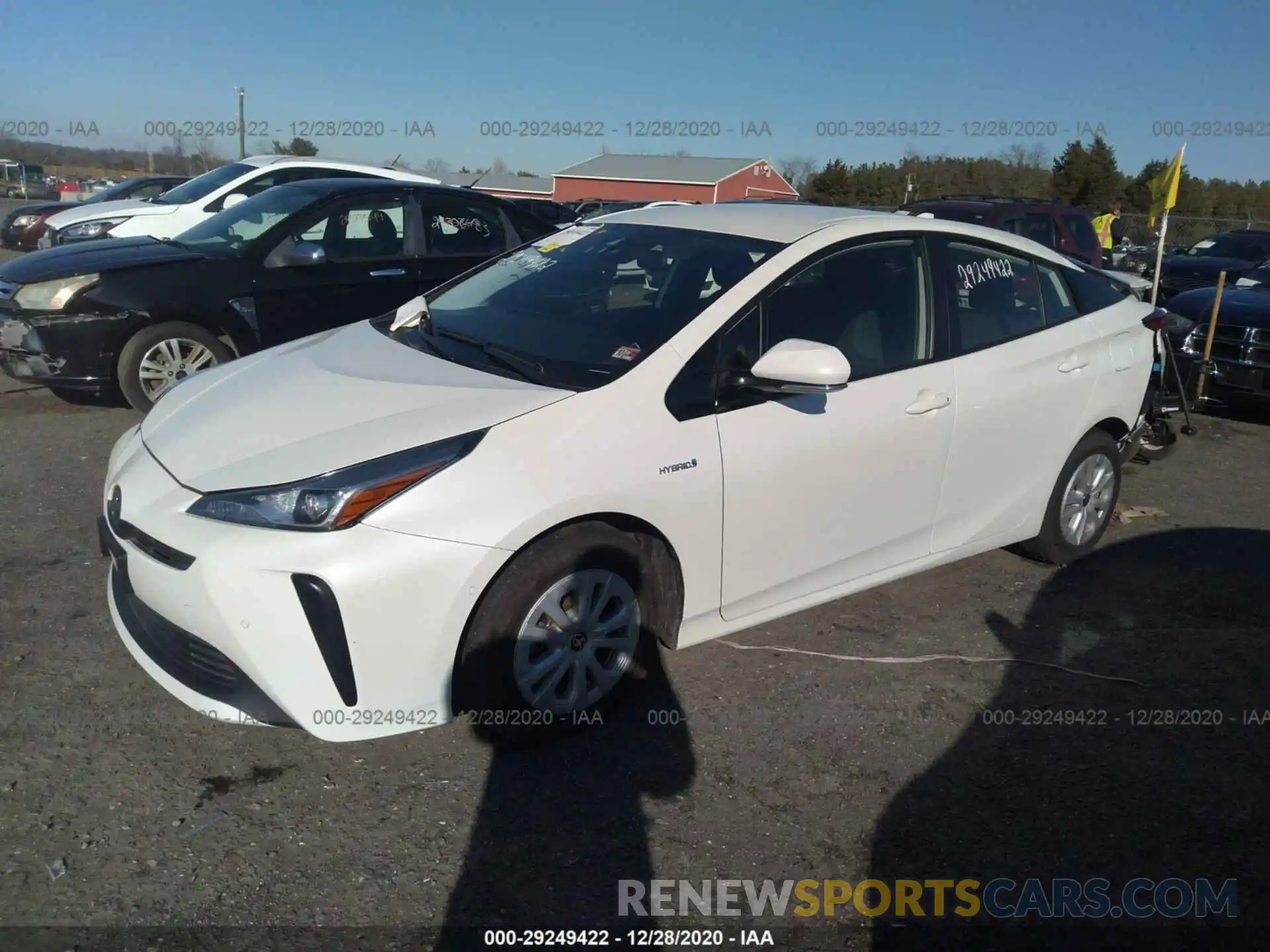 2 Photograph of a damaged car JTDKARFUXK3097200 TOYOTA PRIUS 2019