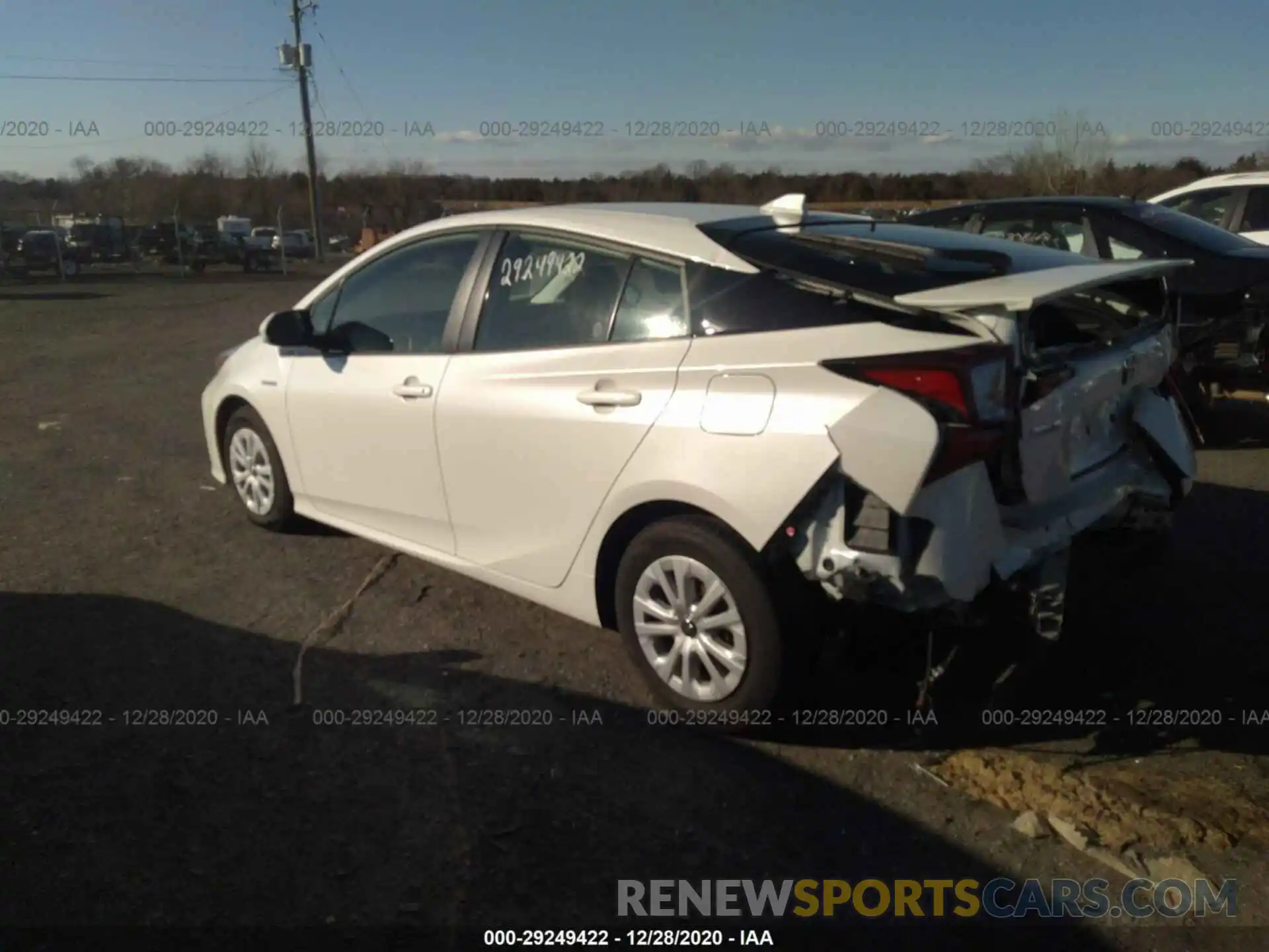 3 Photograph of a damaged car JTDKARFUXK3097200 TOYOTA PRIUS 2019