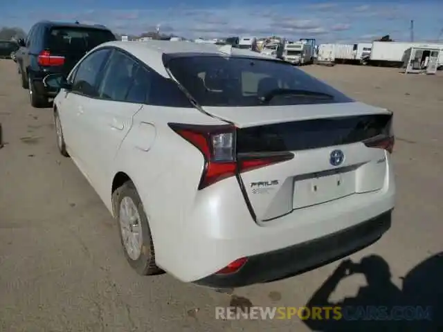 3 Photograph of a damaged car JTDKARFUXK3097455 TOYOTA PRIUS 2019