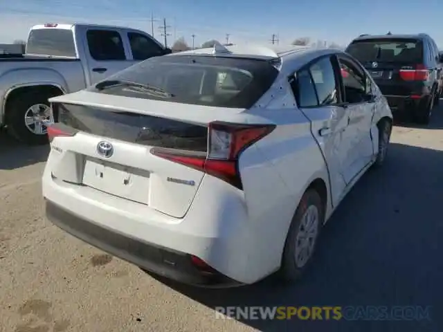 4 Photograph of a damaged car JTDKARFUXK3097455 TOYOTA PRIUS 2019