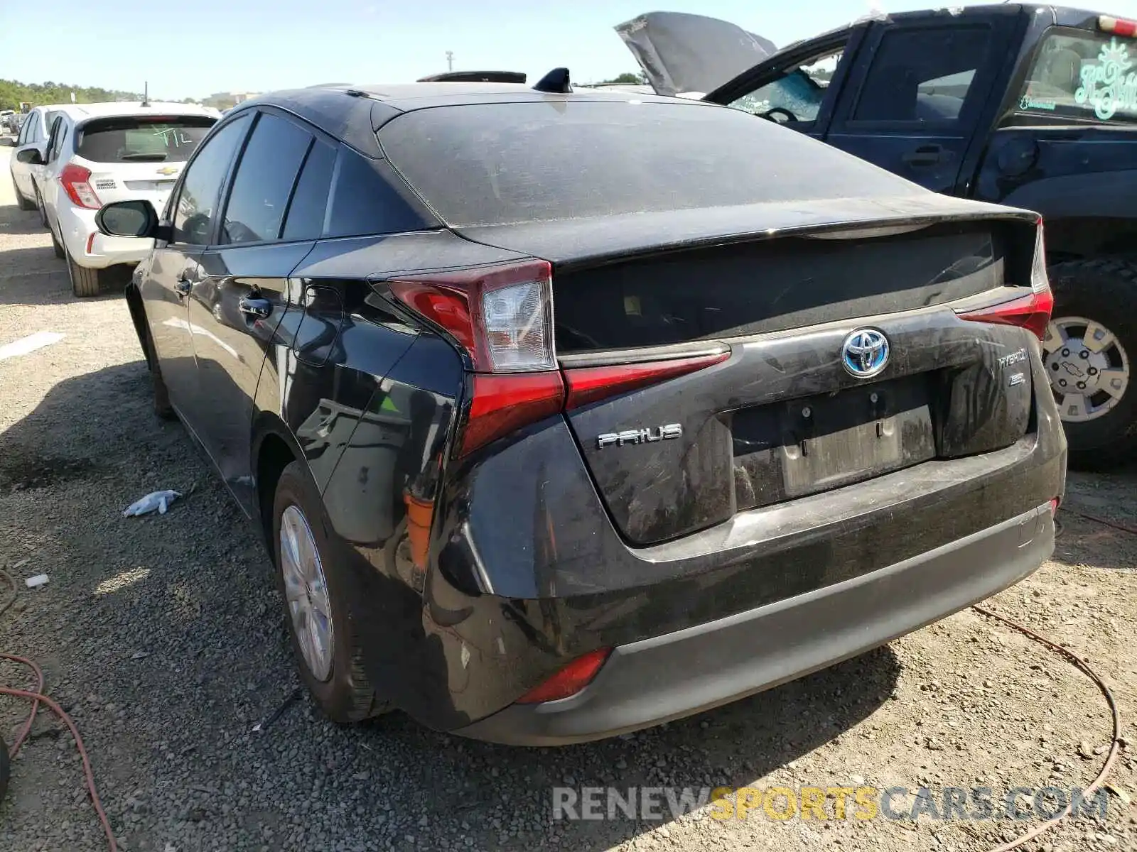 3 Photograph of a damaged car JTDKARFUXK3098430 TOYOTA PRIUS 2019