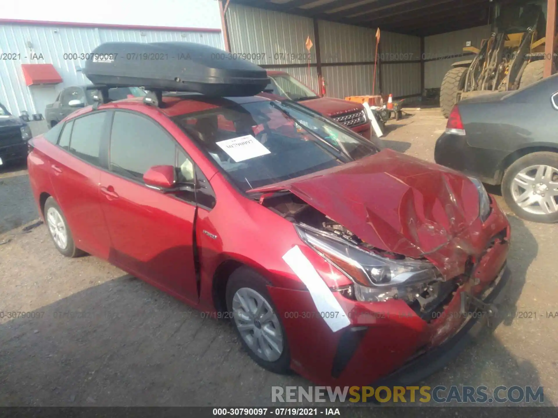 1 Photograph of a damaged car JTDKARFUXK3098797 TOYOTA PRIUS 2019