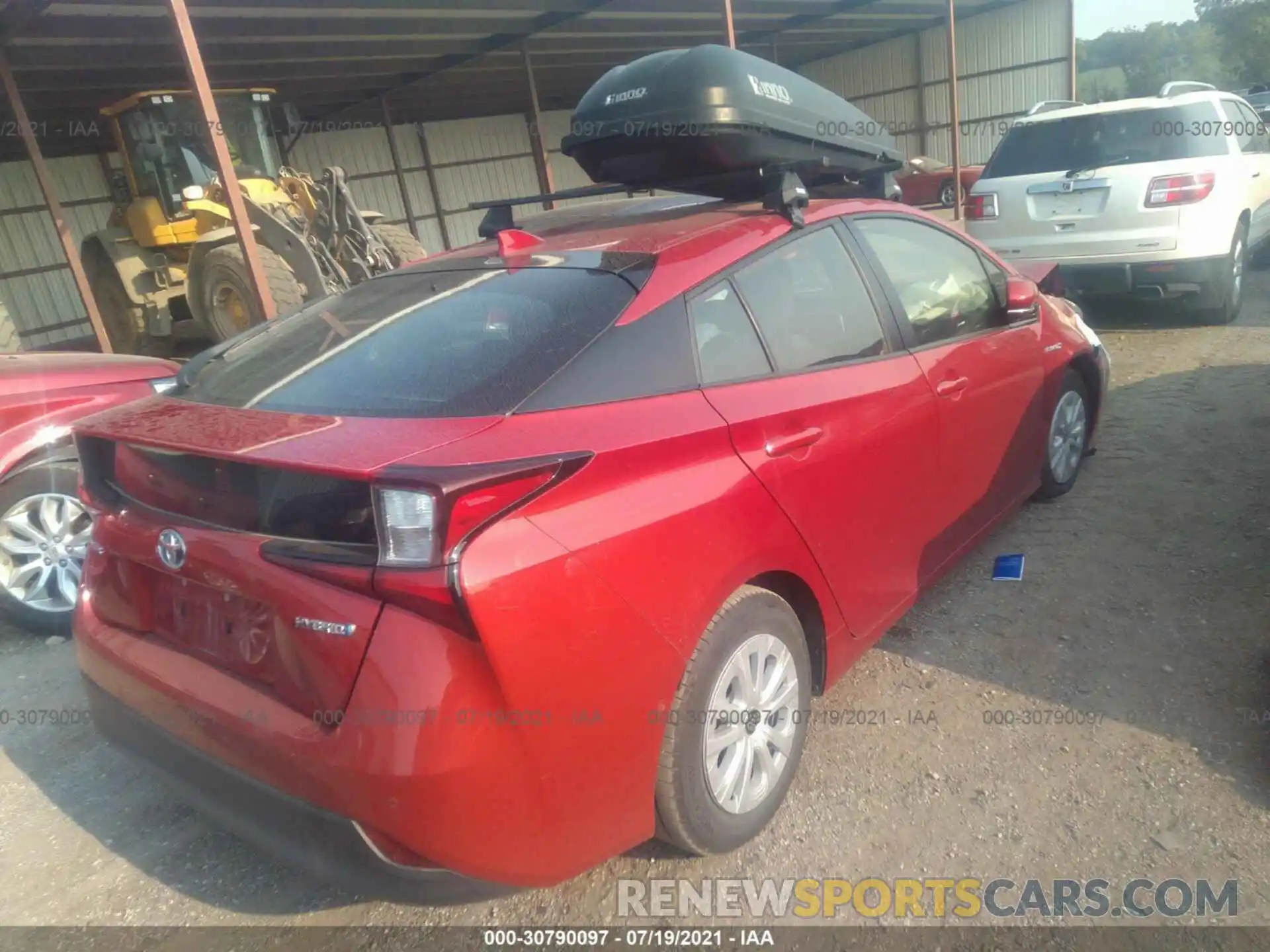 4 Фотография поврежденного автомобиля JTDKARFUXK3098797 TOYOTA PRIUS 2019