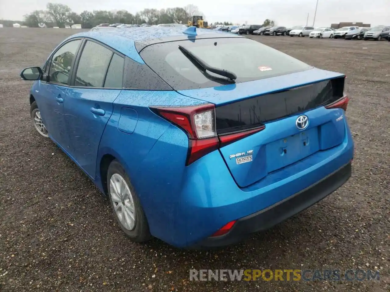 3 Photograph of a damaged car JTDKARFUXK3099514 TOYOTA PRIUS 2019