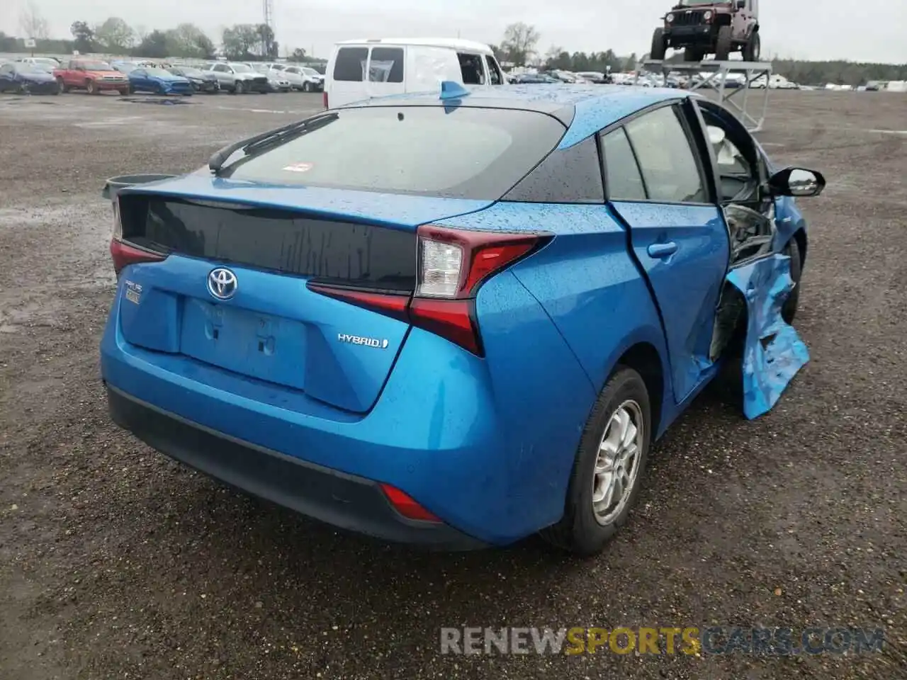 4 Photograph of a damaged car JTDKARFUXK3099514 TOYOTA PRIUS 2019