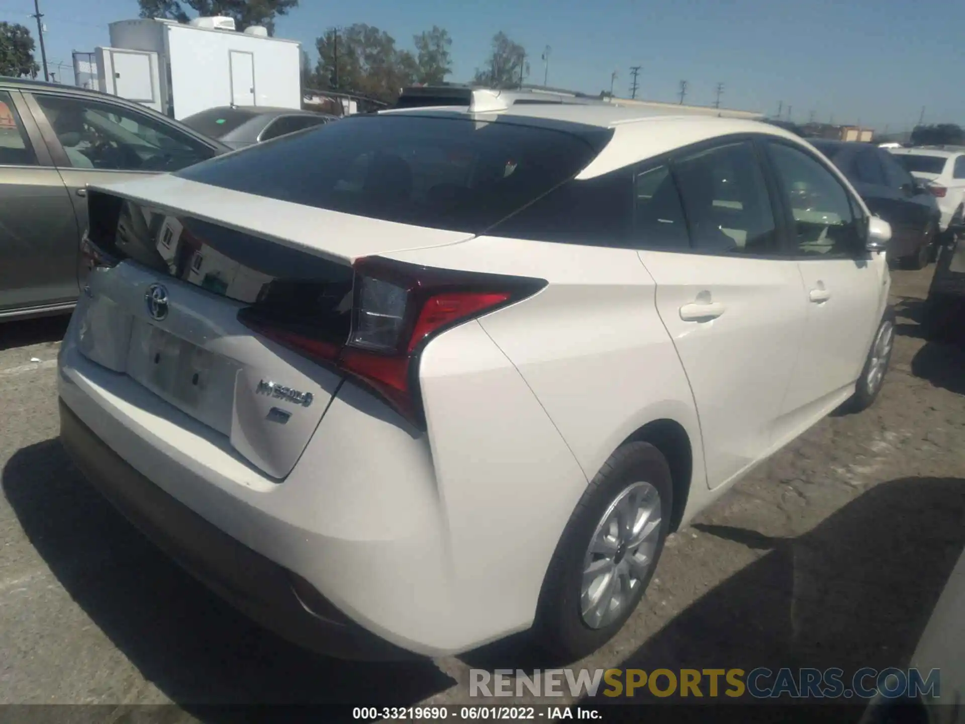 4 Photograph of a damaged car JTDKARFUXK3099559 TOYOTA PRIUS 2019