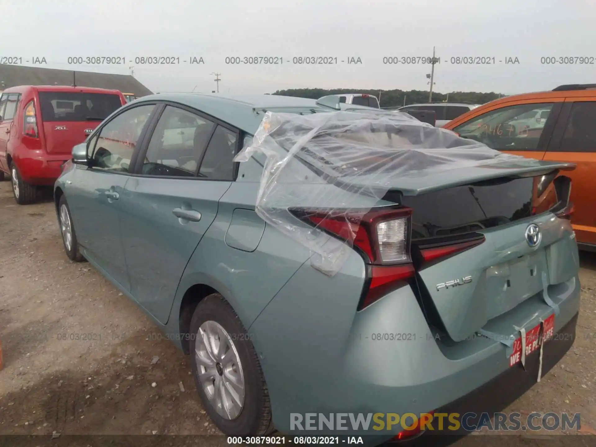 3 Photograph of a damaged car JTDKARFUXK3099657 TOYOTA PRIUS 2019