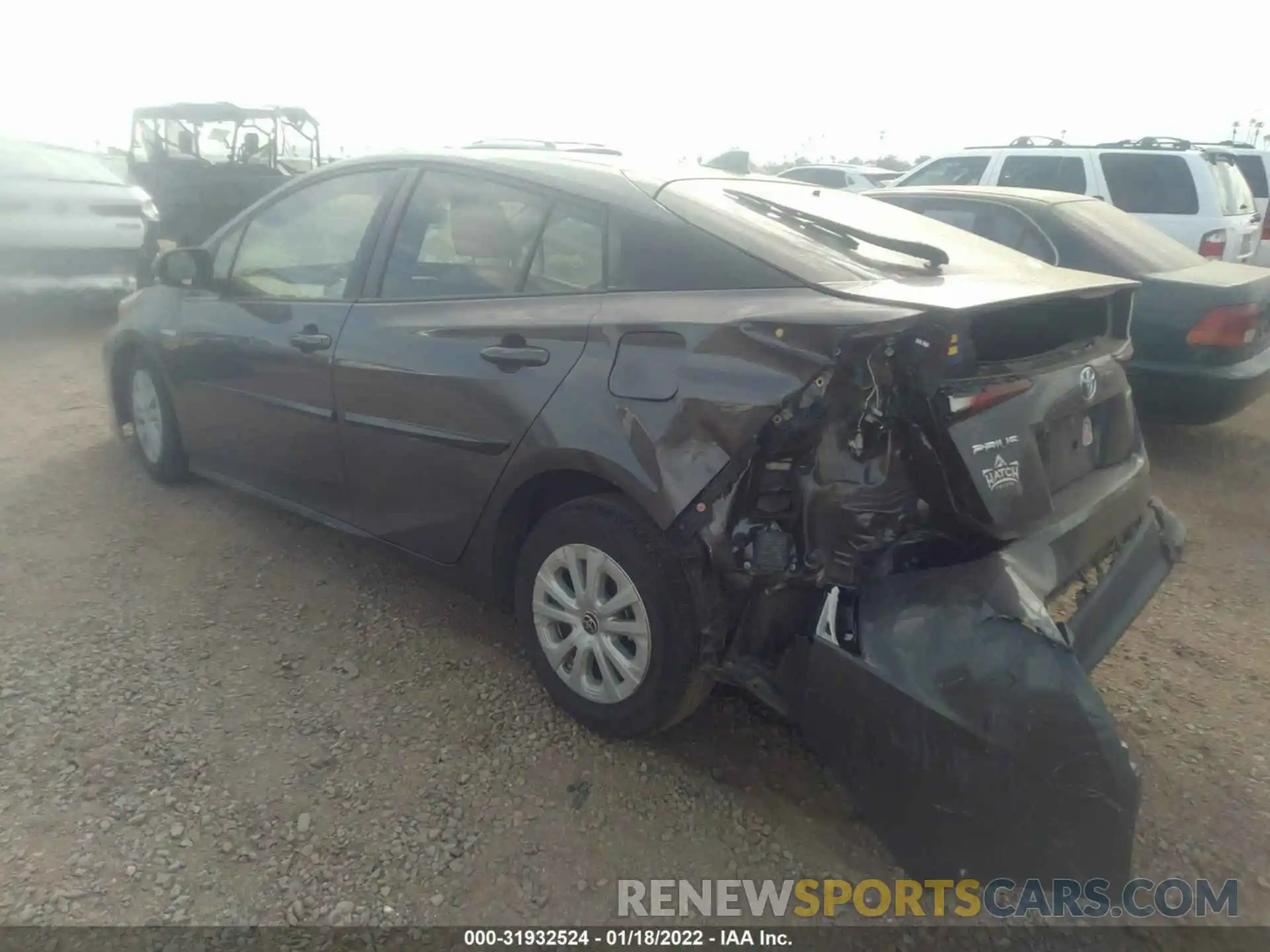 3 Photograph of a damaged car JTDKARFUXK3099898 TOYOTA PRIUS 2019