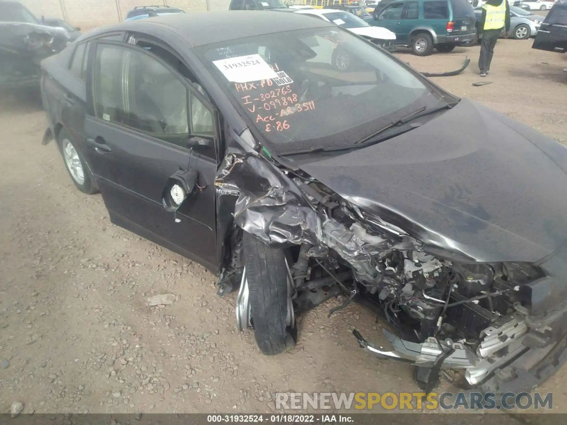 6 Photograph of a damaged car JTDKARFUXK3099898 TOYOTA PRIUS 2019