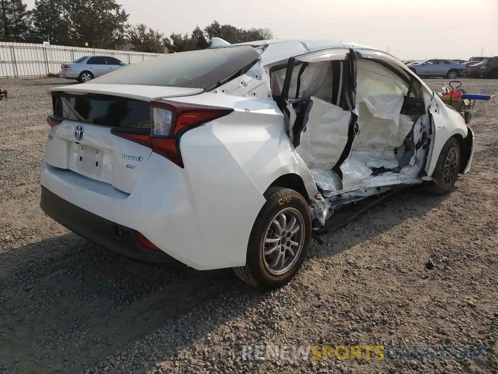 4 Photograph of a damaged car JTDKARFUXK3100399 TOYOTA PRIUS 2019