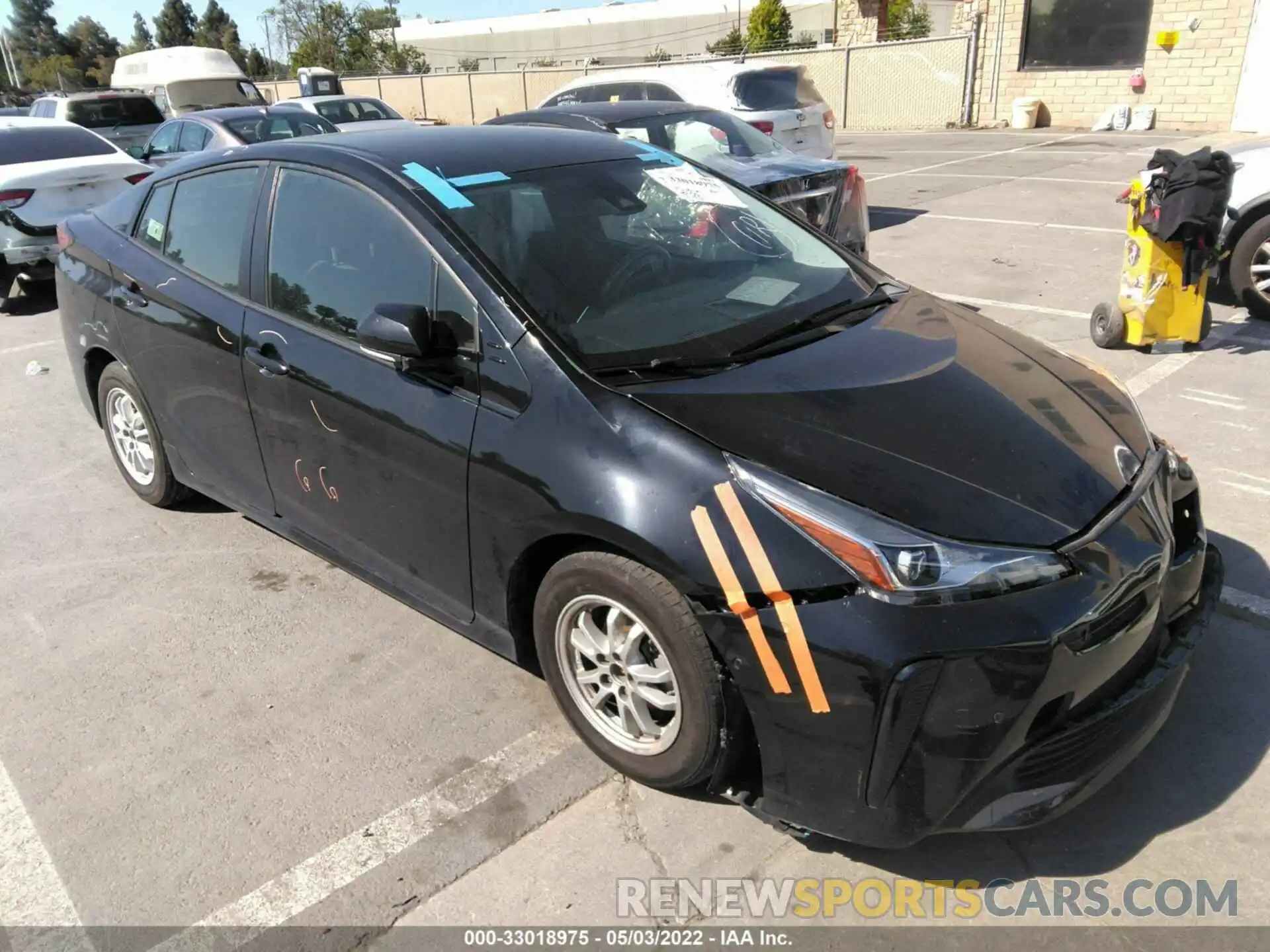 1 Photograph of a damaged car JTDKARFUXK3100533 TOYOTA PRIUS 2019