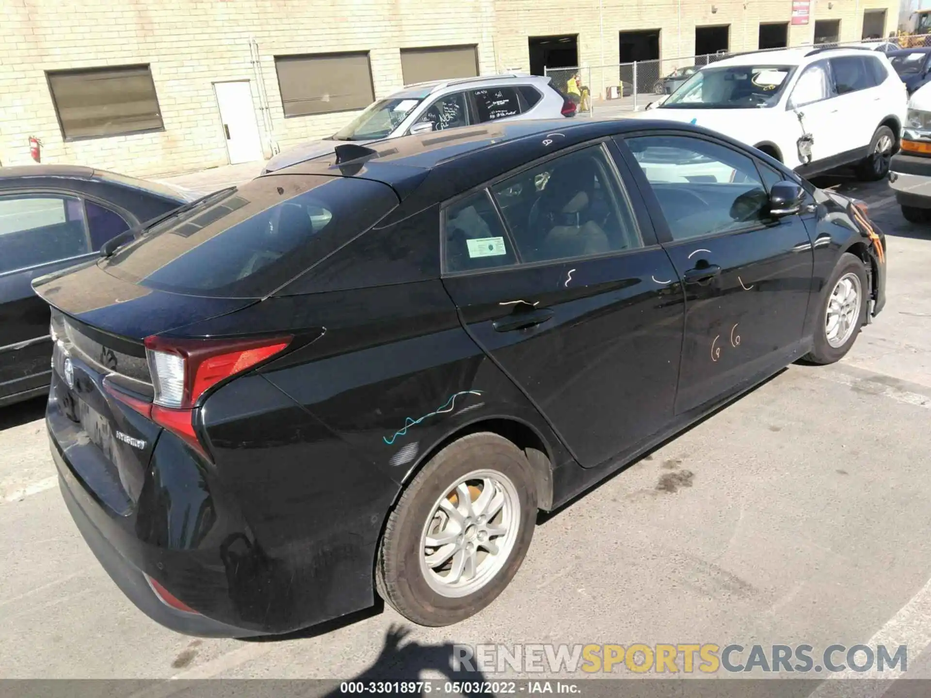 4 Фотография поврежденного автомобиля JTDKARFUXK3100533 TOYOTA PRIUS 2019