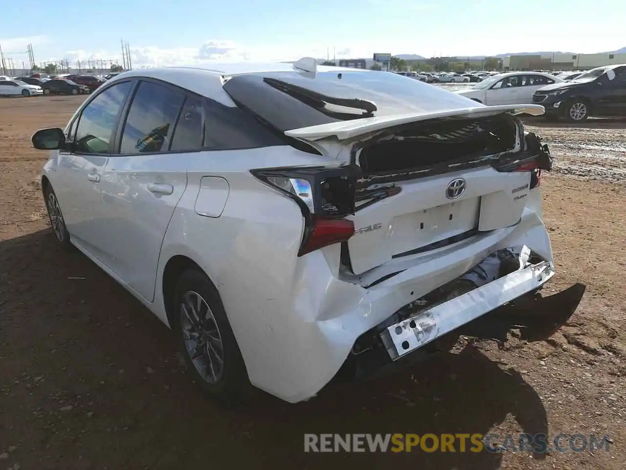 3 Photograph of a damaged car JTDKARFUXK3100726 TOYOTA PRIUS 2019