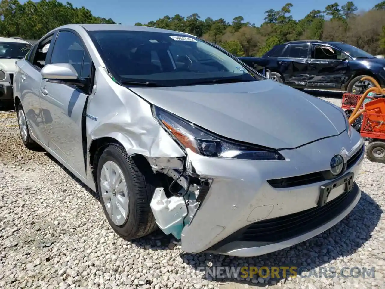 1 Photograph of a damaged car JTDKARFUXK3100886 TOYOTA PRIUS 2019