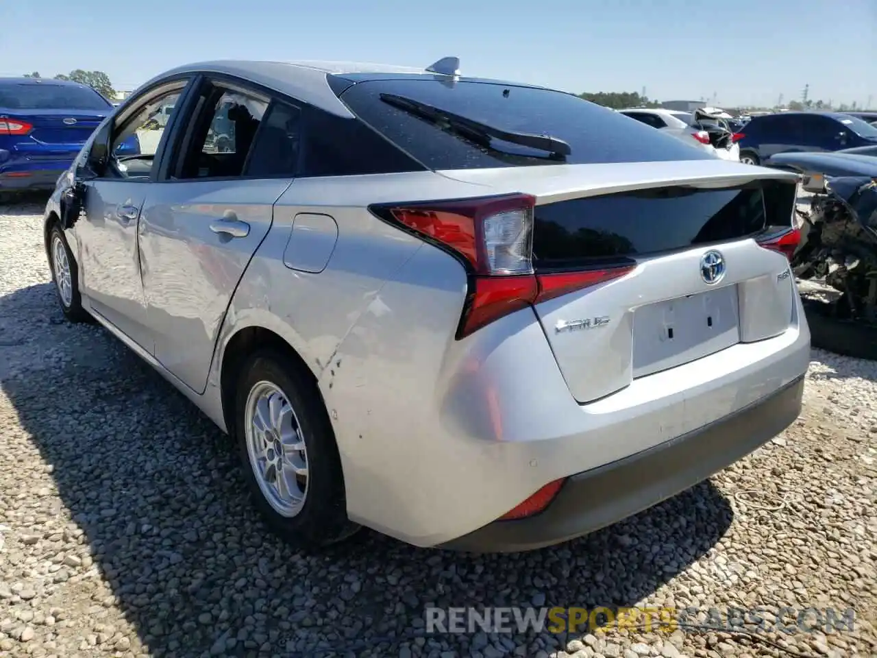 3 Photograph of a damaged car JTDKARFUXK3100886 TOYOTA PRIUS 2019