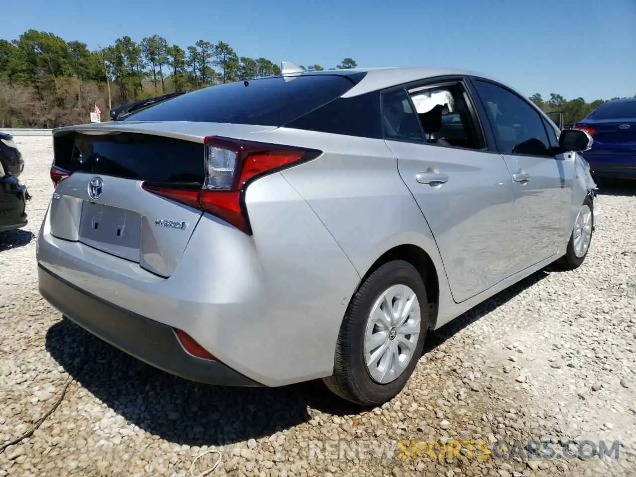 4 Photograph of a damaged car JTDKARFUXK3100886 TOYOTA PRIUS 2019