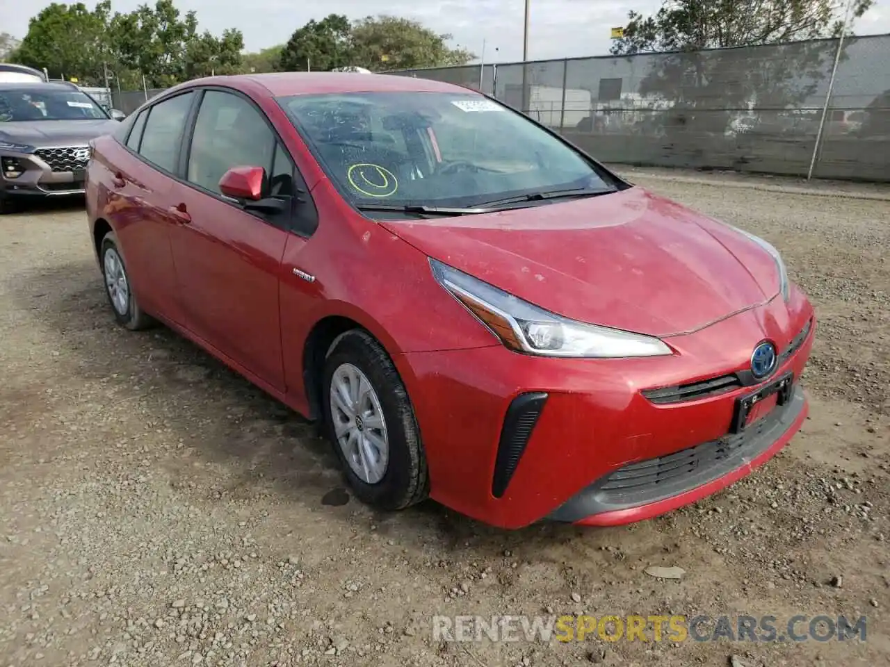 1 Photograph of a damaged car JTDKARFUXK3100905 TOYOTA PRIUS 2019