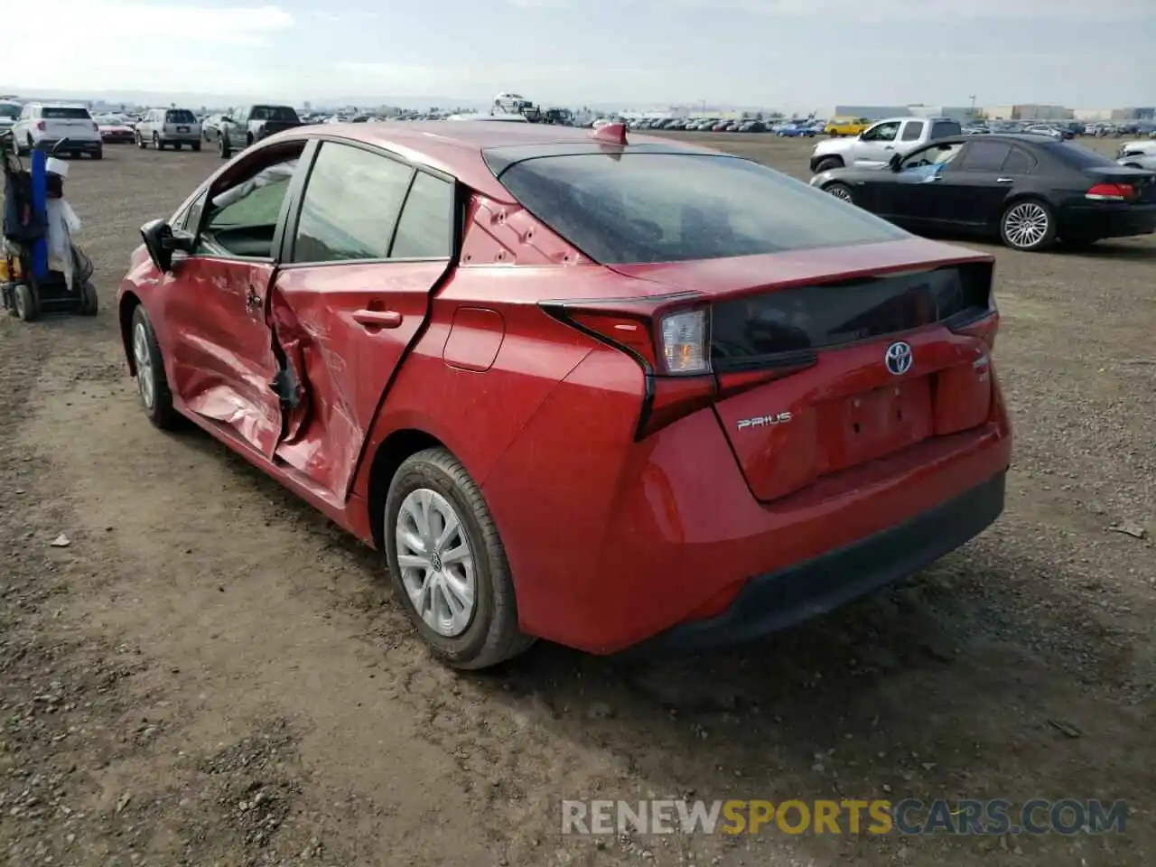 3 Photograph of a damaged car JTDKARFUXK3100905 TOYOTA PRIUS 2019