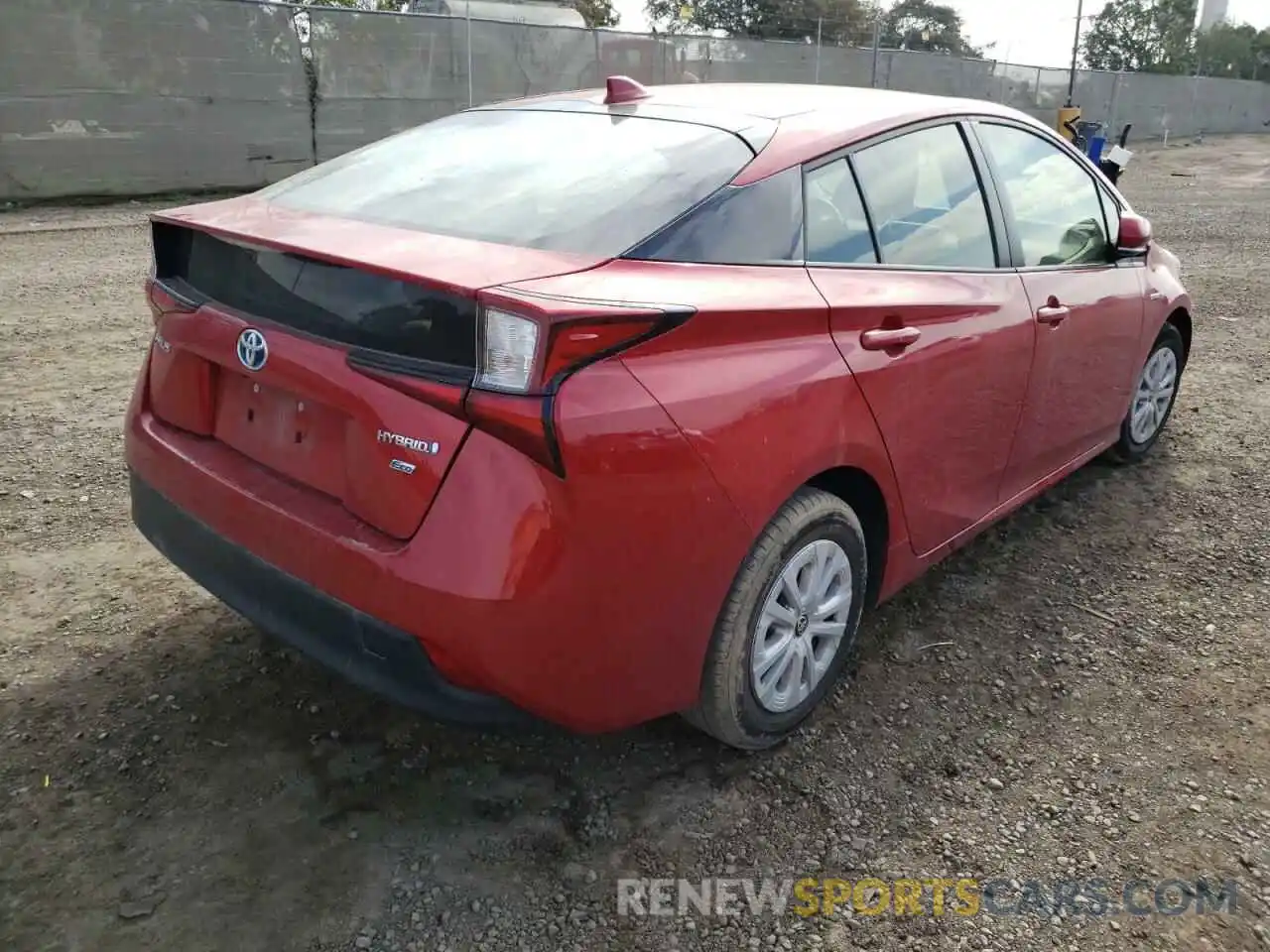 4 Photograph of a damaged car JTDKARFUXK3100905 TOYOTA PRIUS 2019