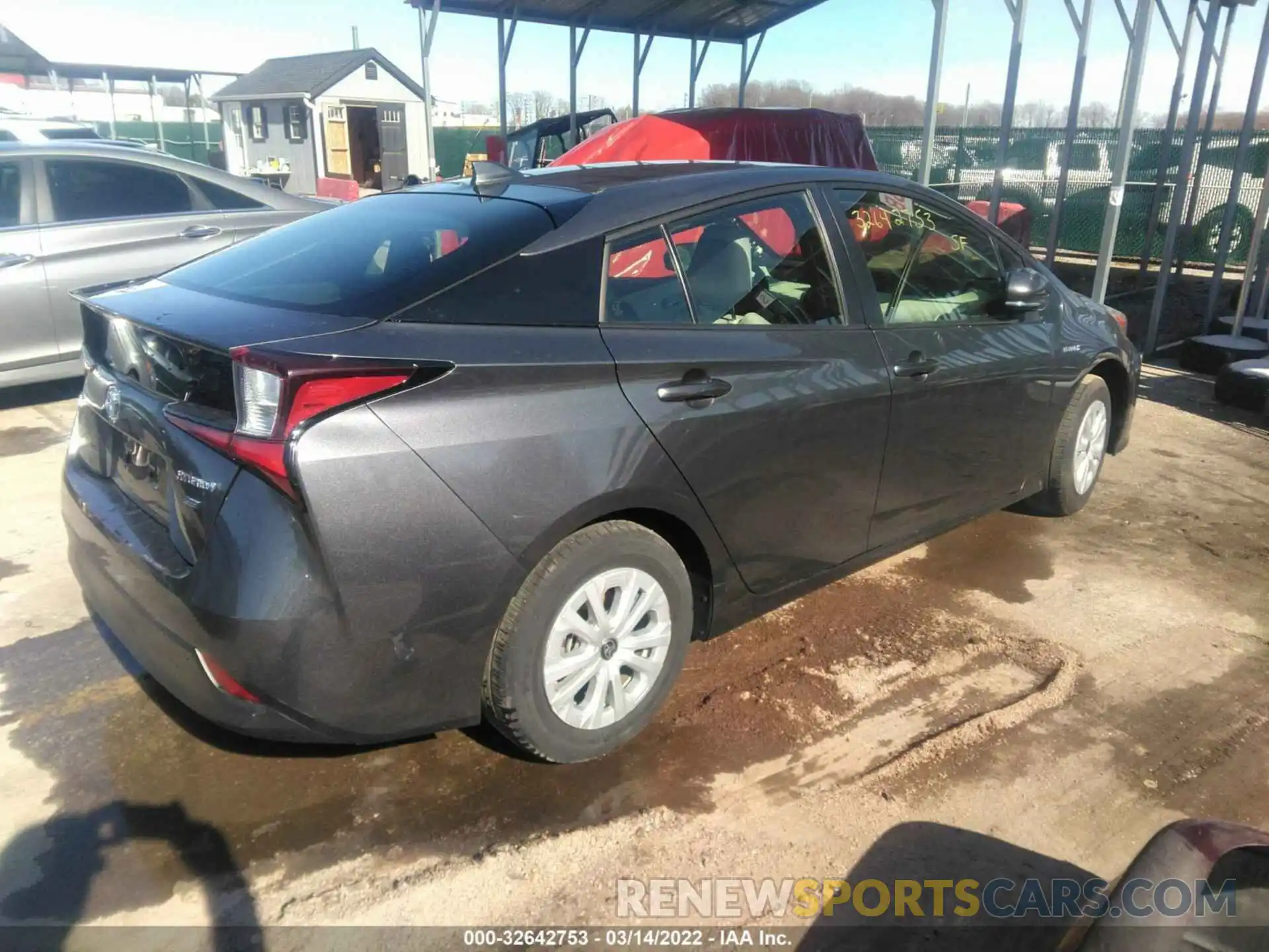 4 Photograph of a damaged car JTDKARFUXK3100936 TOYOTA PRIUS 2019