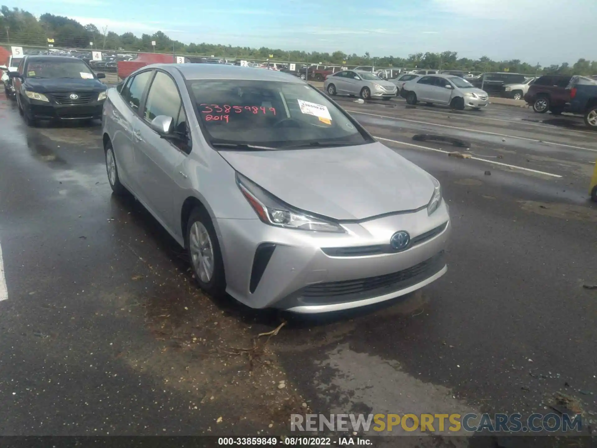 1 Photograph of a damaged car JTDKARFUXK3102492 TOYOTA PRIUS 2019