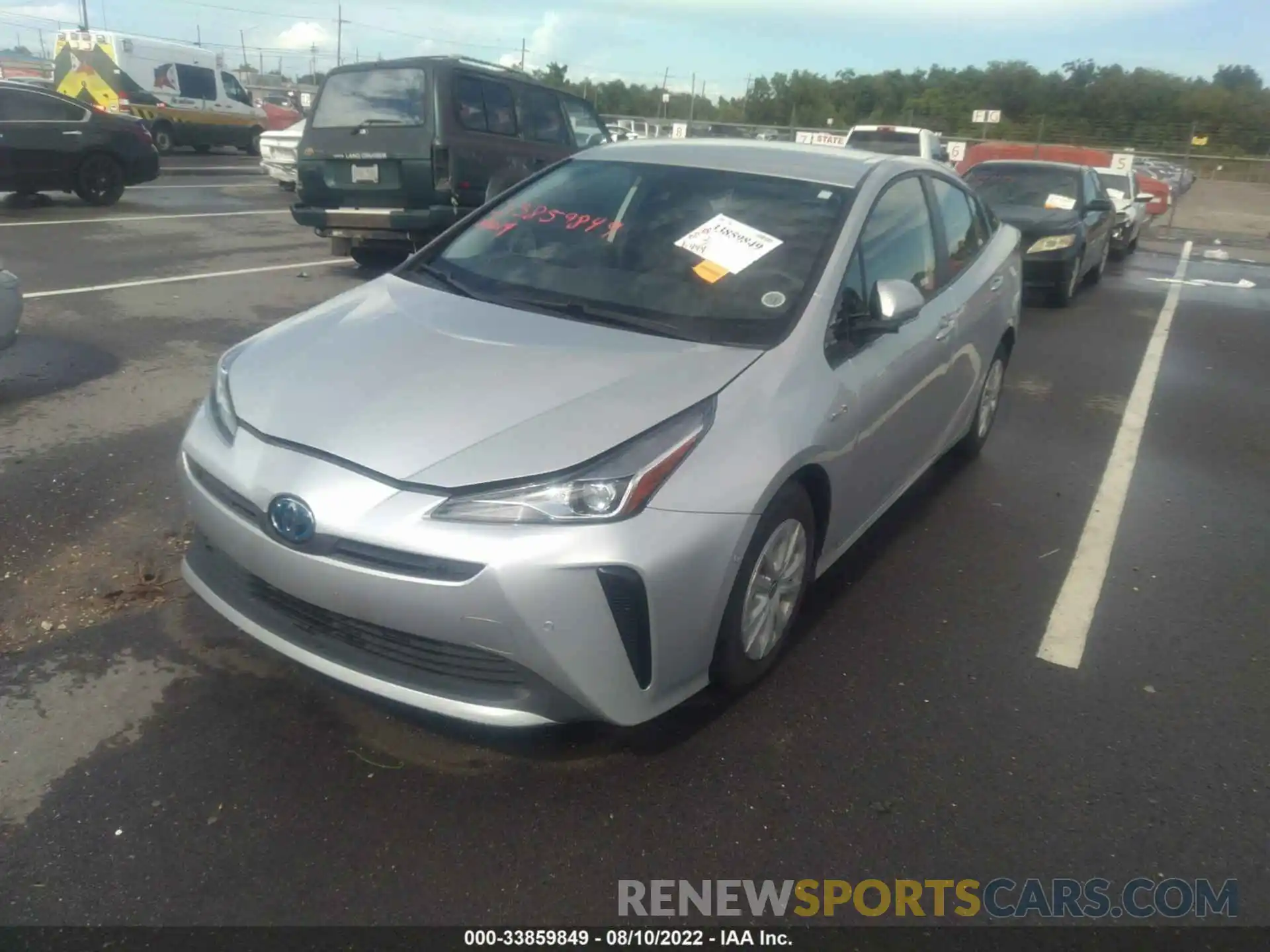 2 Photograph of a damaged car JTDKARFUXK3102492 TOYOTA PRIUS 2019